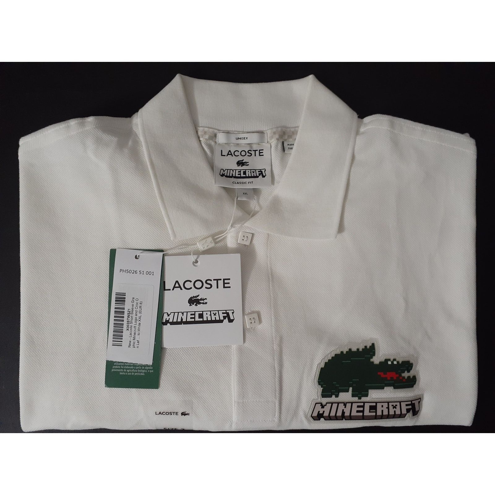 Lacoste Lacoste Graphic Minecraft Logo Croc On Left Chest Polo XXL Size US XXL / EU 58 / 5 - 2 Thumbnail