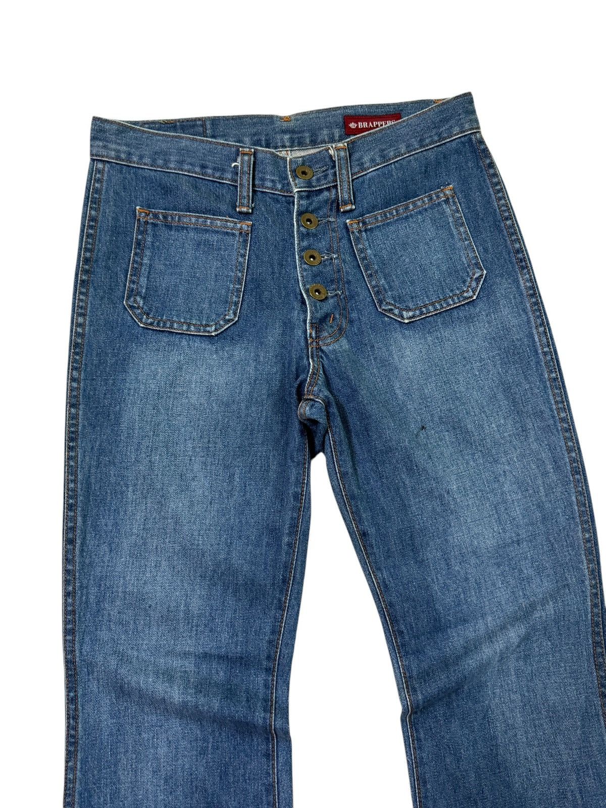 Japanese Brand Flared BRAPPERS BUSH PANT BELL BOTTOM BOOT CUT DENIM Size US 28 / EU 44 - 4 Thumbnail
