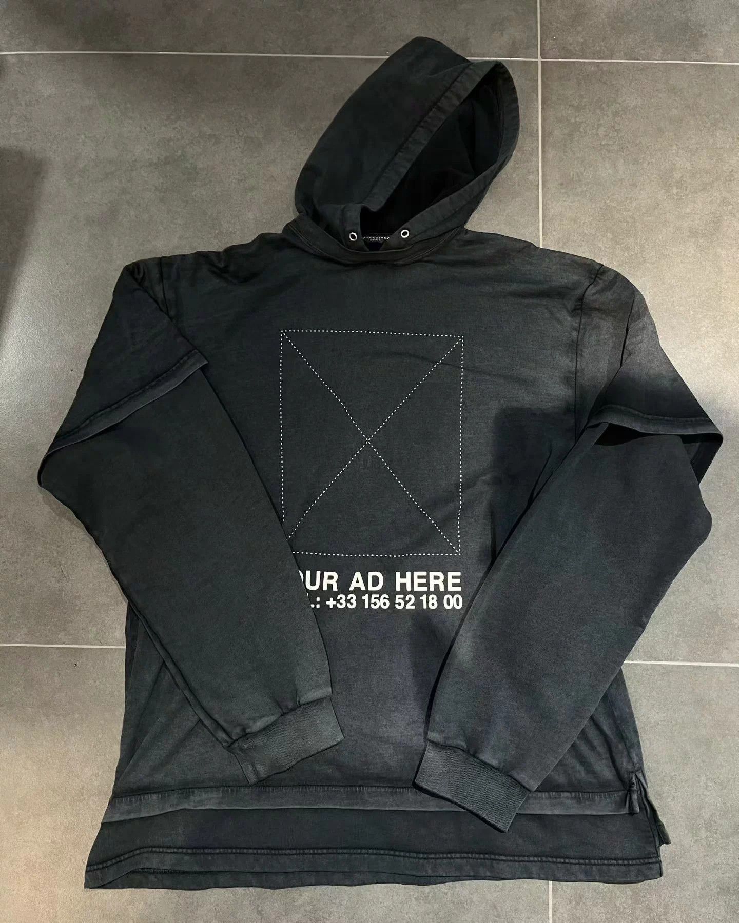 Balenciaga Balenciaga washed distressed two-piece hoodie M like new Size US M / EU 48-50 / 2 - 3 Thumbnail
