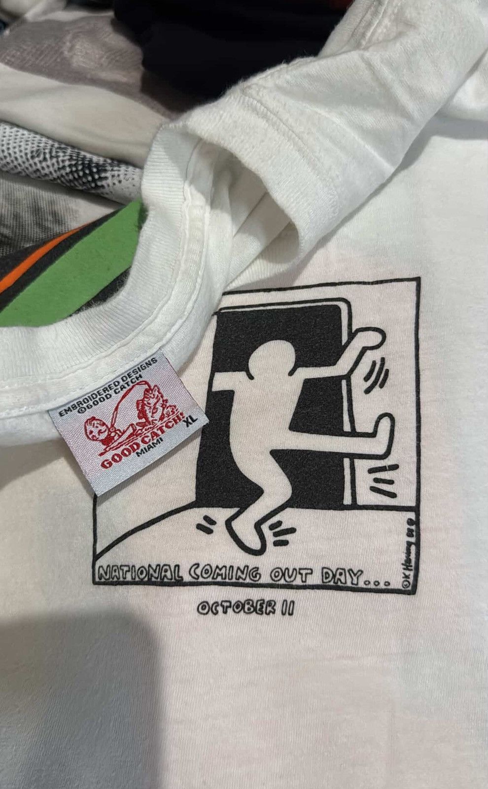 Keith Haring Vintage Keith haring National coming out day tshirt Size US XL / EU 56 / 4 - 4 Thumbnail
