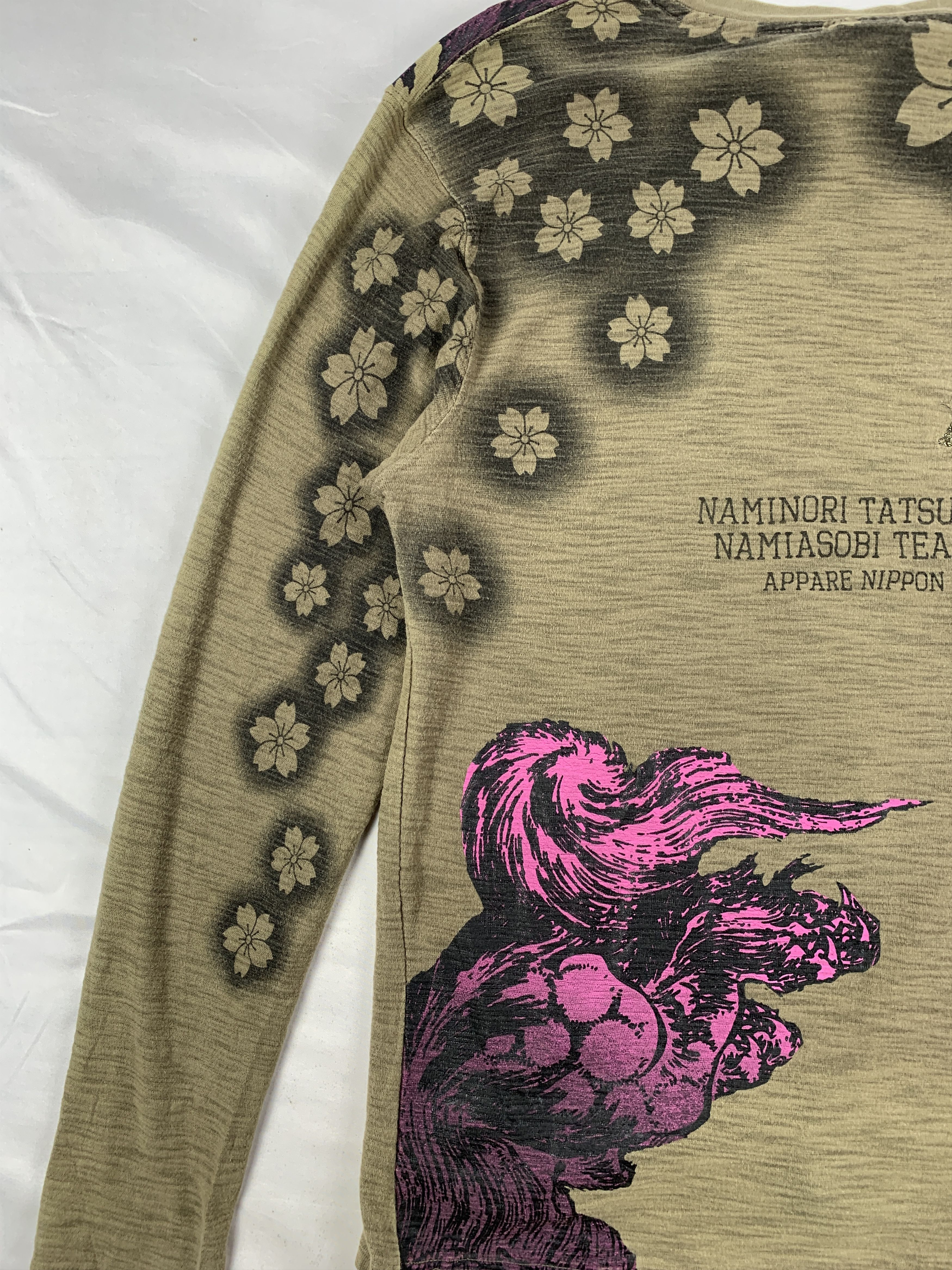 Japanese Brand Naminori Military Green Japan Tattoo Tee (L) Size US L / EU 52-54 / 3 - 5 Thumbnail