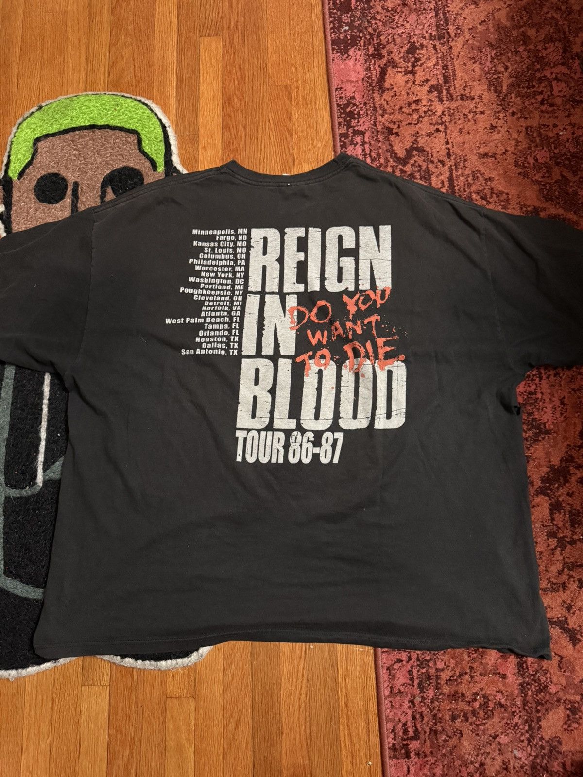 Band Tees Slayer OG Reign in Blood tour tee Size US XL / EU 56 / 4 - 2 Thumbnail