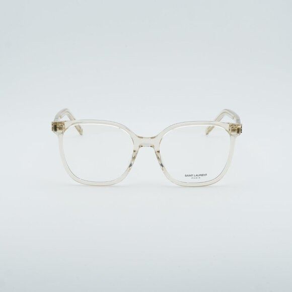 Saint Laurent Paris Saint Laurent SL M155 004 Eyeglasses Transparent Ivory 55mm Size ONE SIZE - 2 Thumbnail