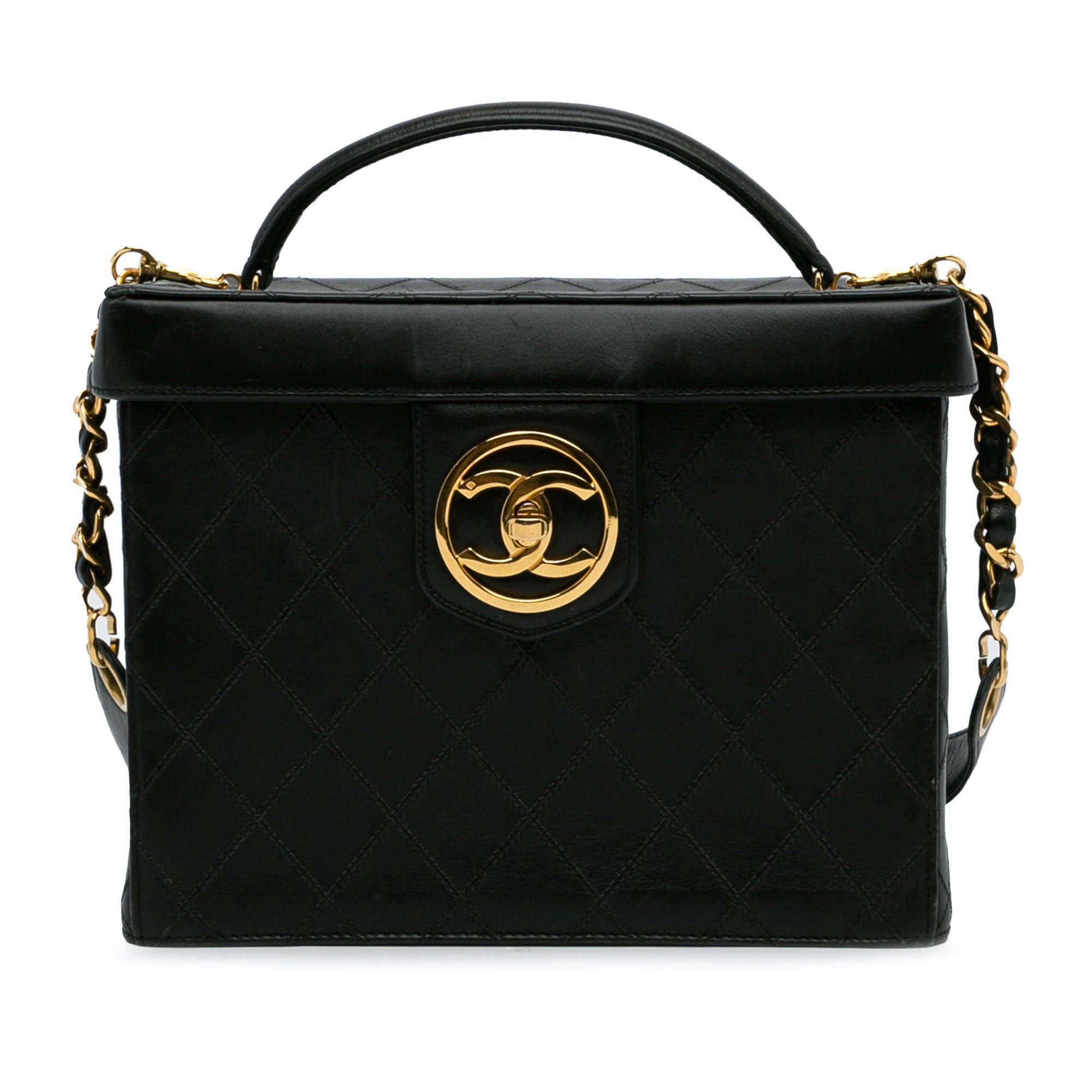 Chanel Chanel Matelasse Lambskin Vanity Bag Black Size ONE SIZE - 1 Thumbnail