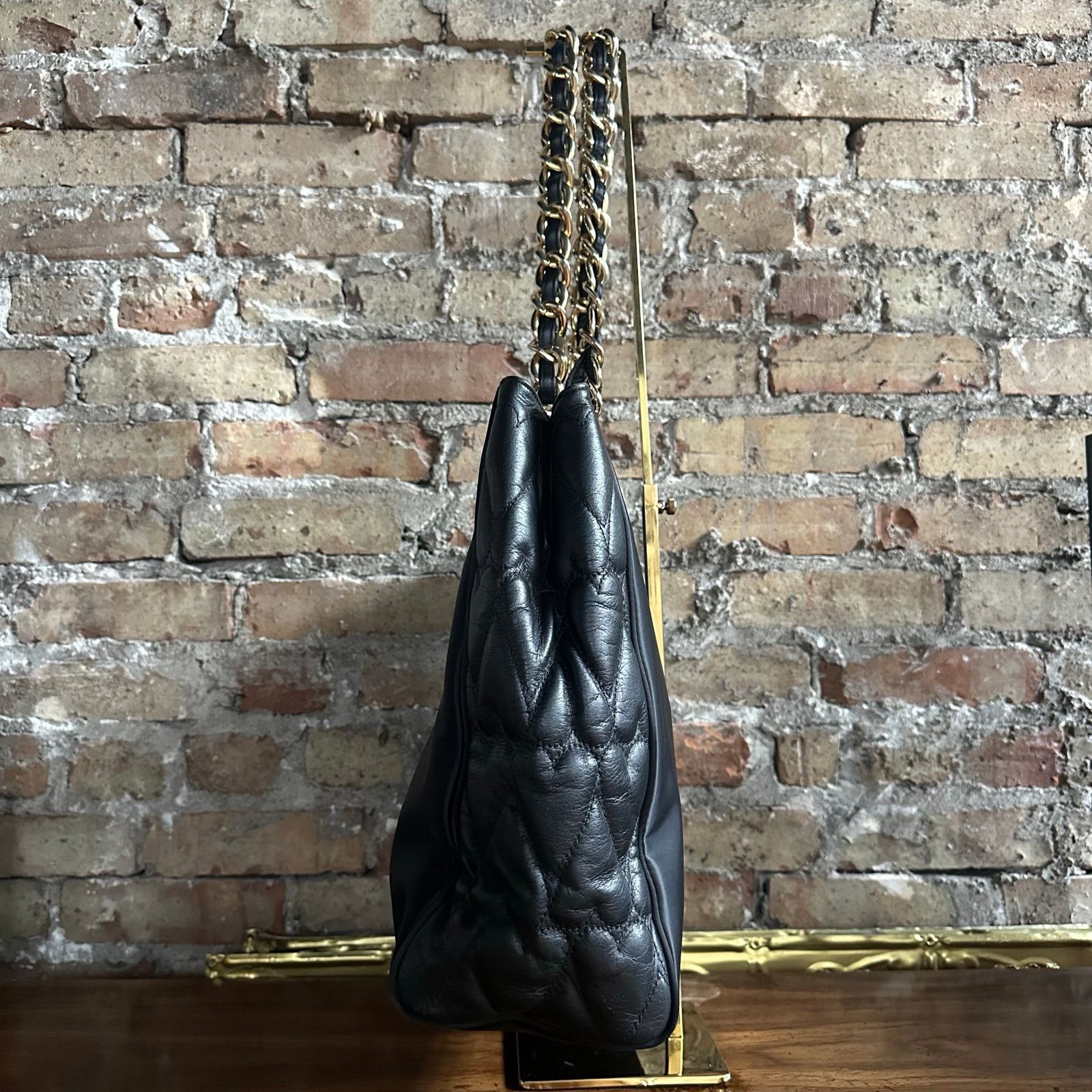 Moschino Vintage Moschino Cheap & Chic Nylon Leather Tote Chain Bag Size ONE SIZE - 4 Thumbnail