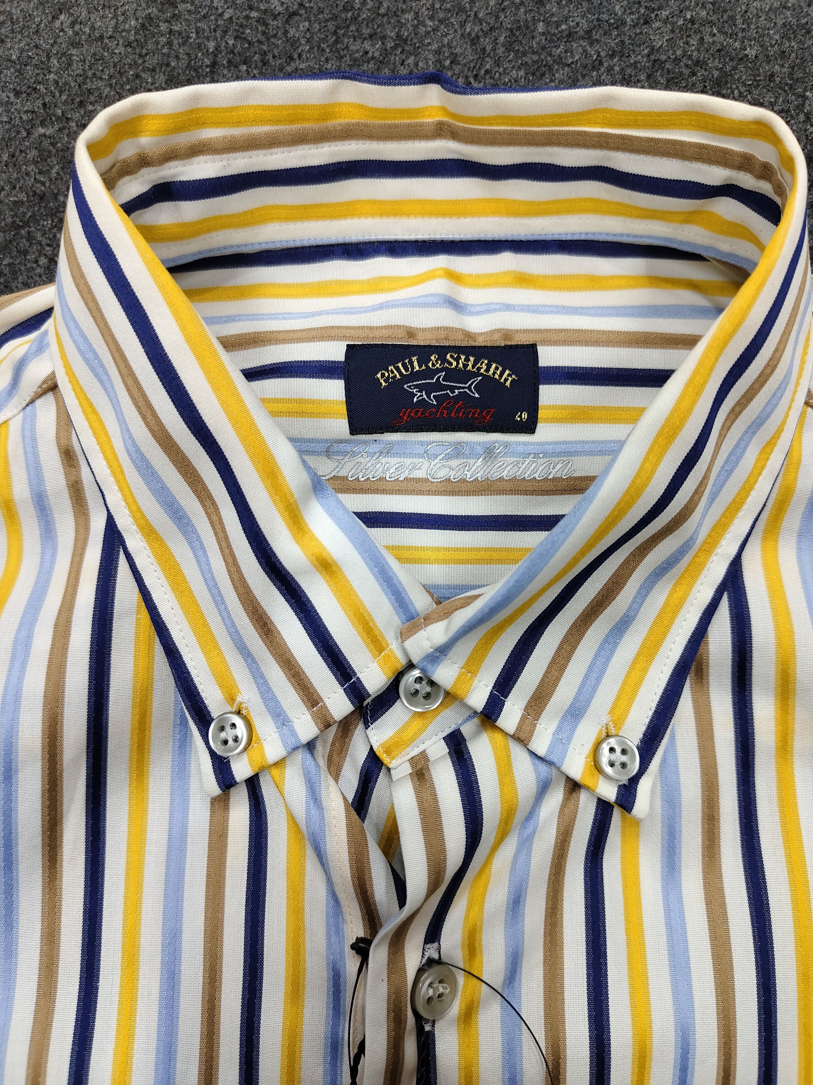 Paul & Shark Paul & Shark- Yachting Silver Collection Striped Shirt Size US M / EU 48-50 / 2 - 5 Thumbnail