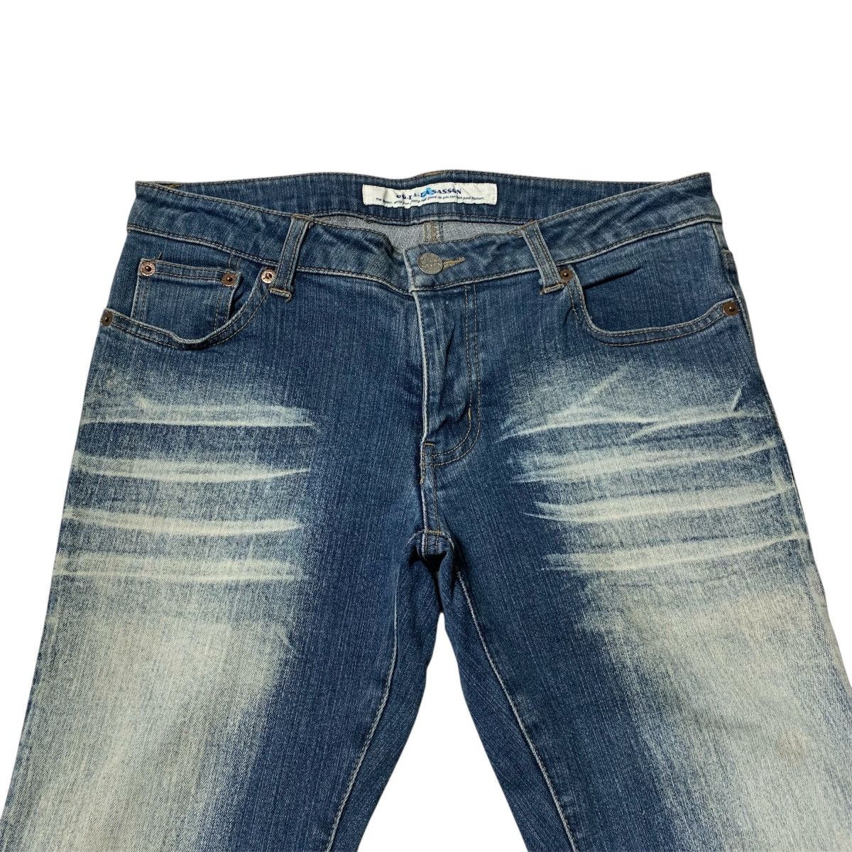 Japanese Brand × KMRii × Le Grande Bleu (L.G.B.) 🤩 Amazing Flared Oo-La-La Sasson Bootcut Faded Jeans Size US 29 - 6 Thumbnail