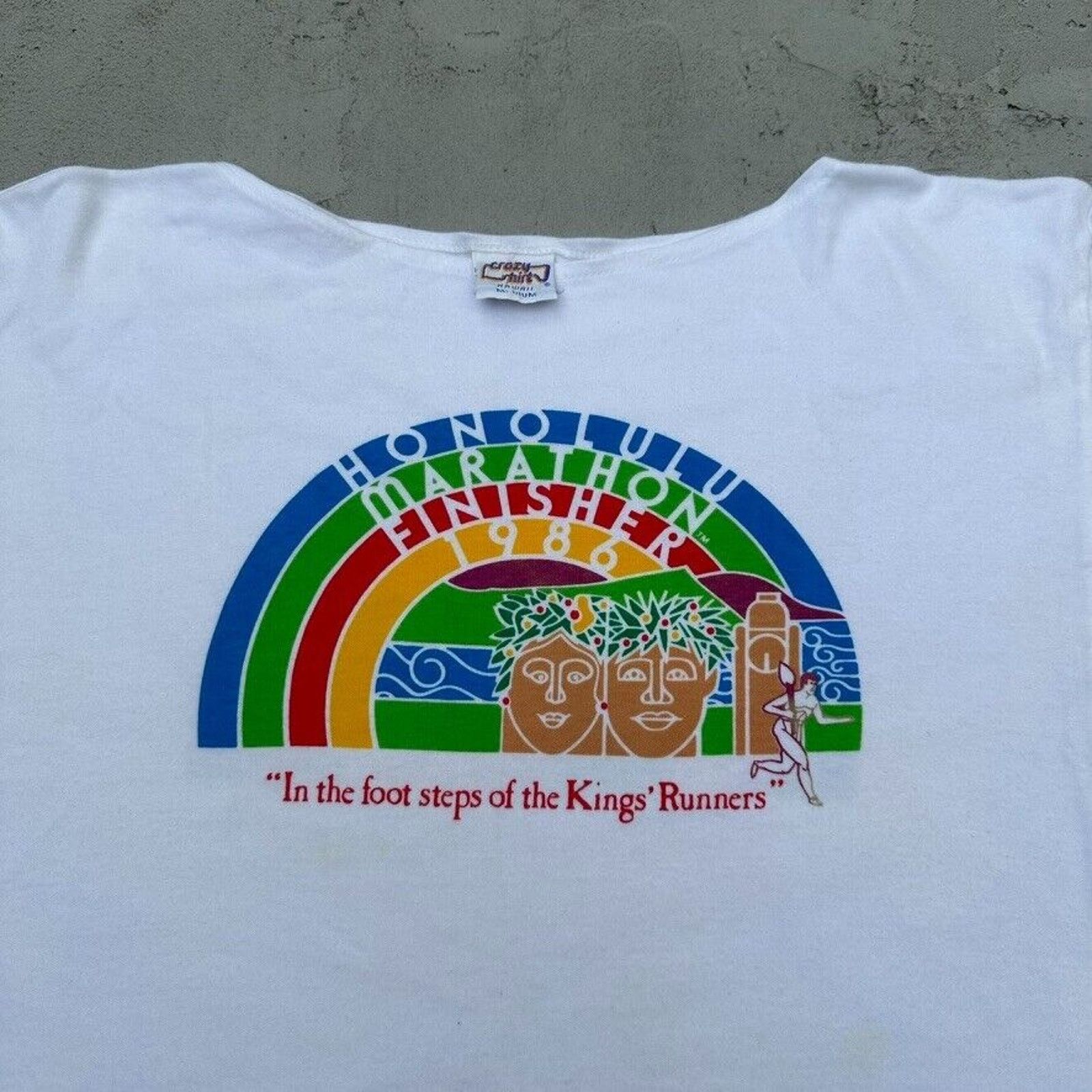 Vintage Vintage Crazy Shirts Honolulu Marathon Hawaii 1986 Shirt Size S / US 4 / IT 40 - 2 Thumbnail