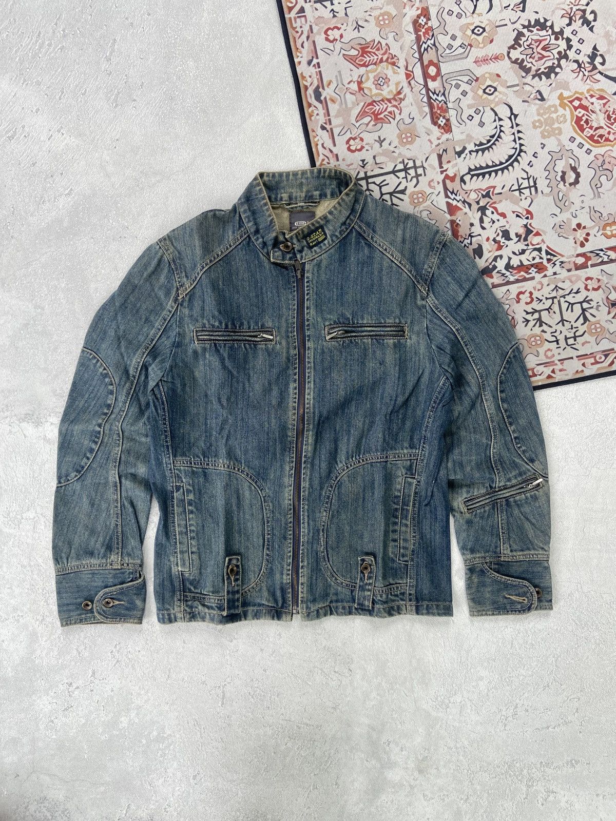 G-Star Vintage G star Raw biker riding fading jacket Size US M / EU 48-50 / 2 - 1 Thumbnail