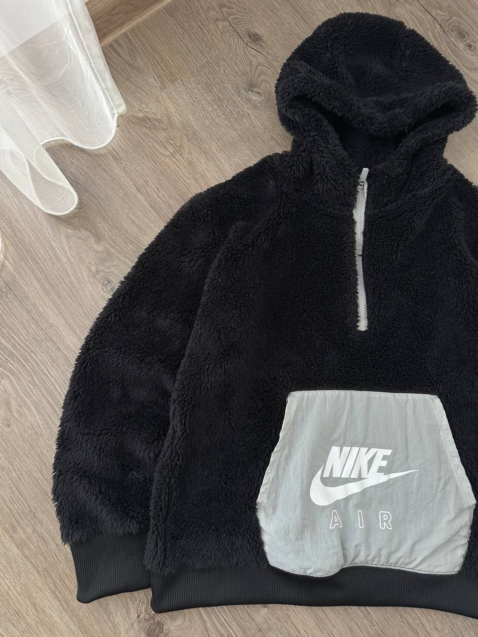 Nike × Nike ACG × Vintage Vintage Nike Sherpa Black Ninja Fleece Hoodie Size M / US 6-8 / IT 42-44 - 3 Thumbnail