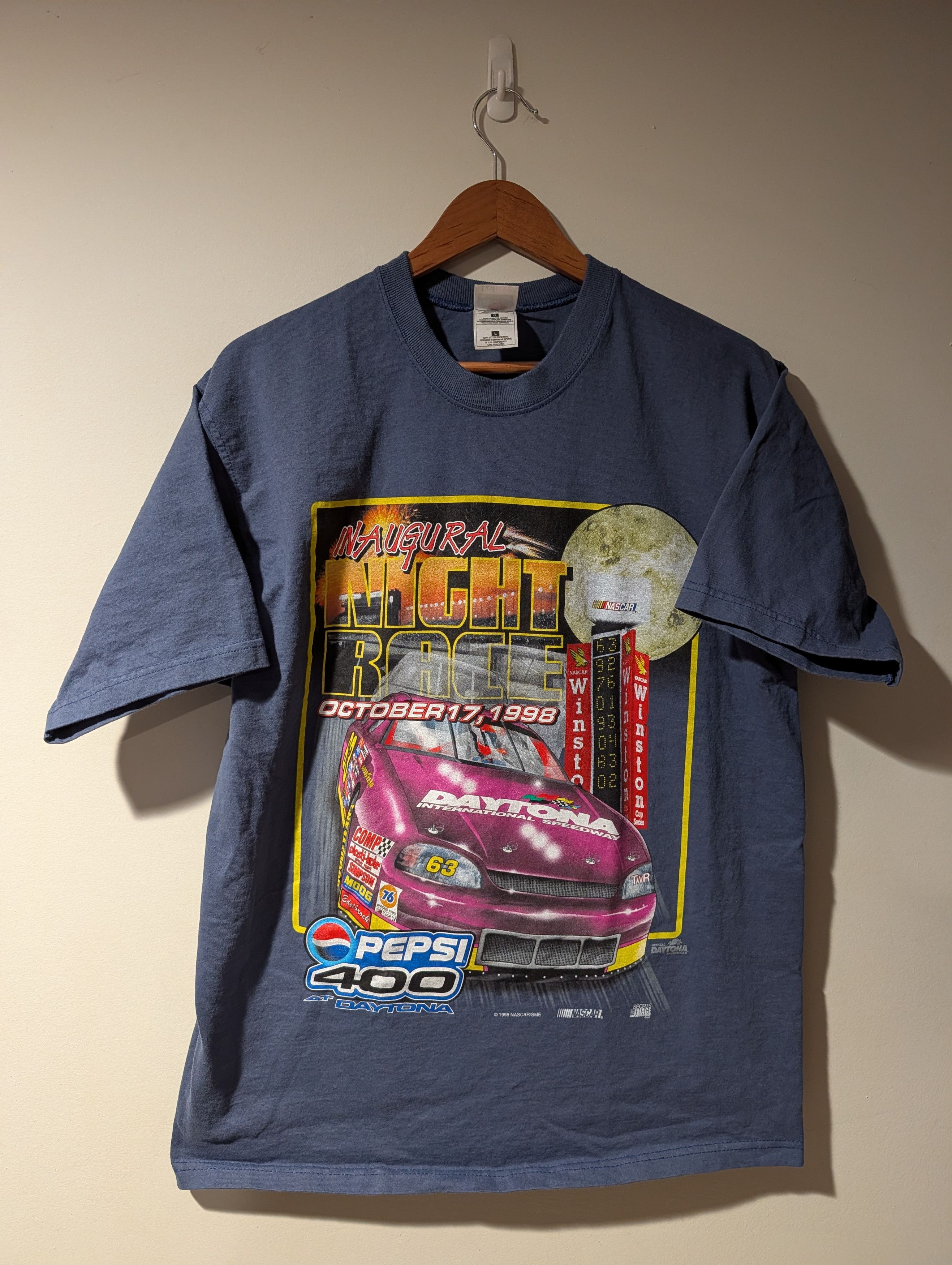 NASCAR VINTAGE 1998 NASCAR Pepsi 400 Daytona T-Shirt Winston Cup Size US L / EU 52-54 / 3 - 1 Thumbnail