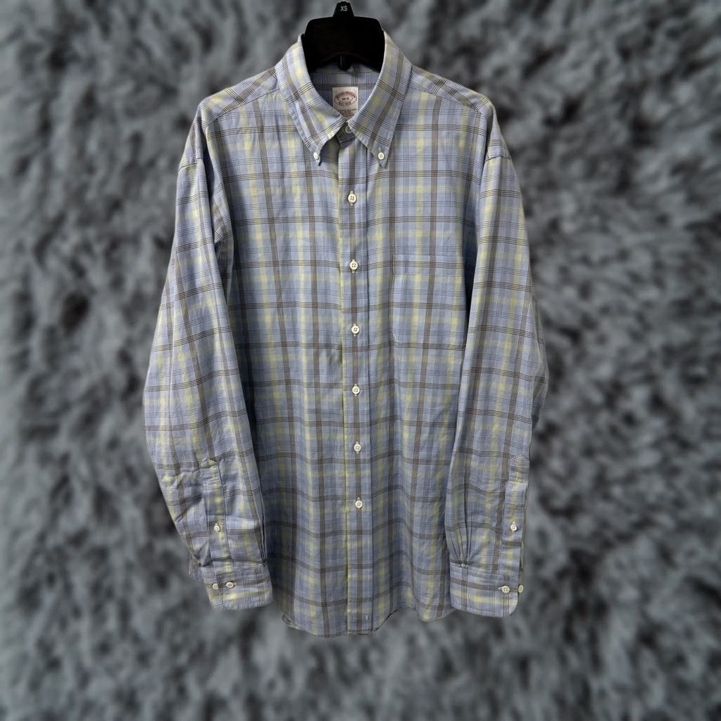 Brooks Brothers Brooks Brothers Original Polo Shirt Mens M Blue Plaid Button-Down Shirt Casual Preppy Breathable Pocketed Cotton Size US M / EU 48-50 / 2 - 1 Thumbnail