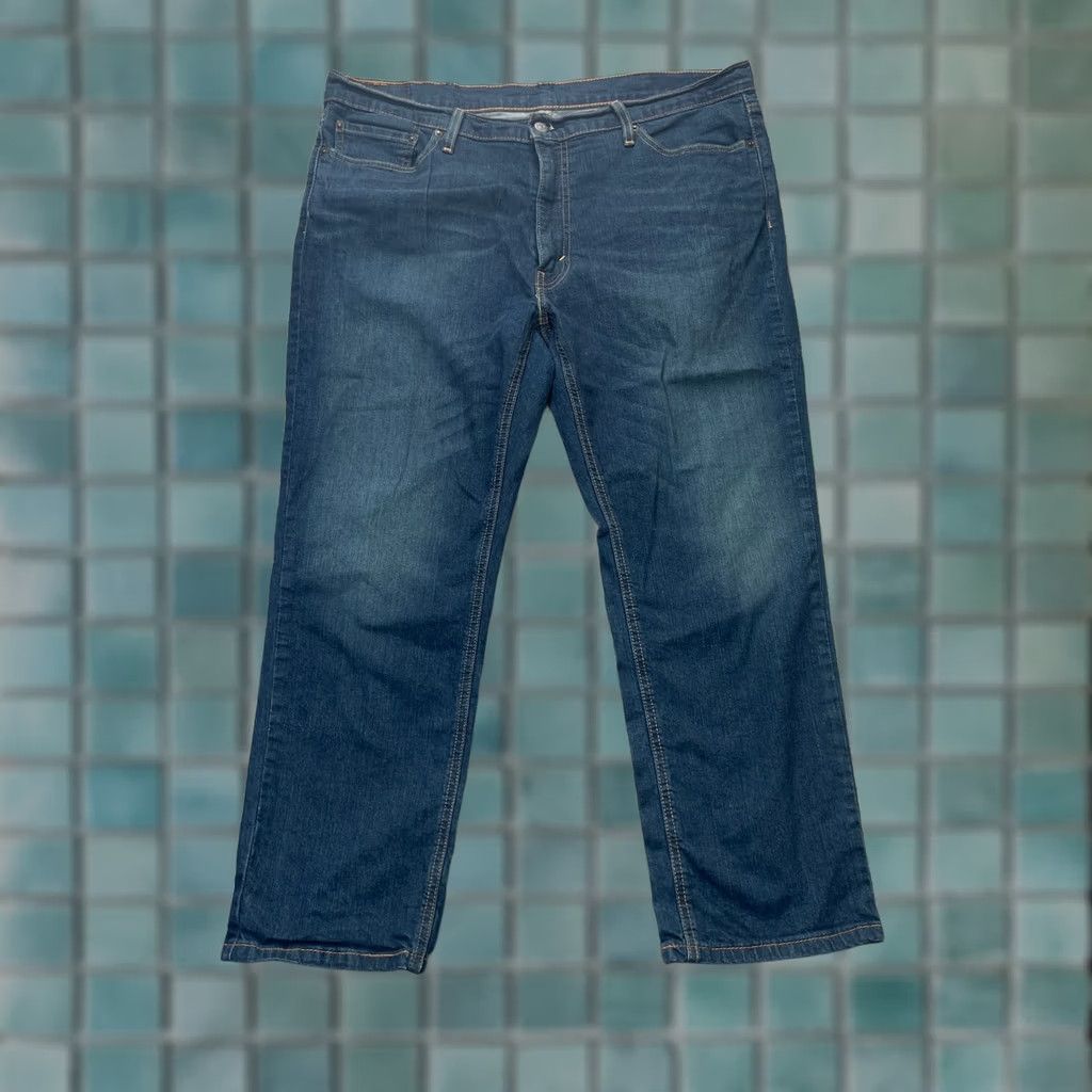 Levi's Mens Levi's 541 Jeans Blue Denim Straight Leg Stretch Cotton Dark Wash 40x30 Size US 40 / EU 56 - 1 Thumbnail