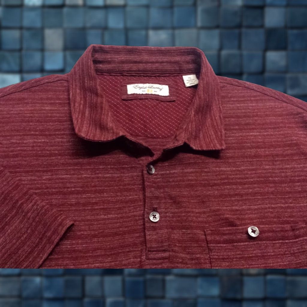 English Laundry English Laundry Polo Shirt Mens XL Red Striped Cotton-Polyester Short Sleeve Casual Shirt Size US XL / EU 56 / 4 - 1 Thumbnail