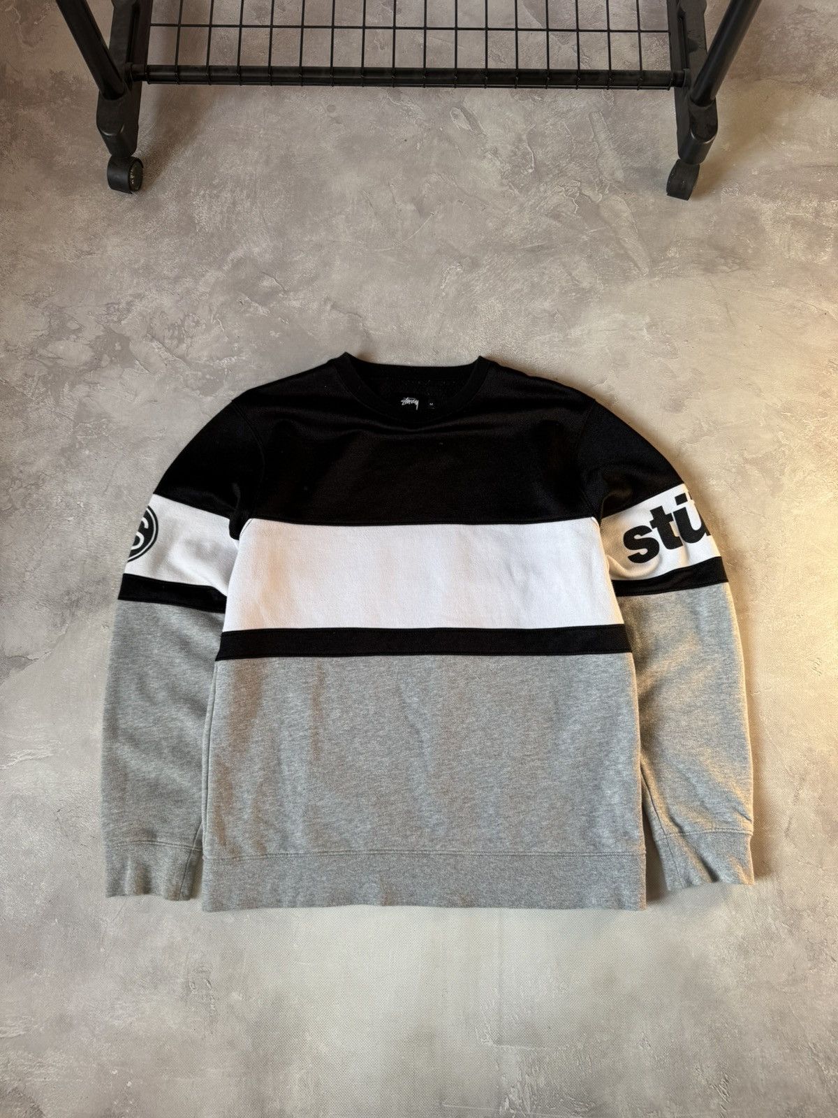 Stussy Stussy Black TrackCrew Sweatshirt Size US M / EU 48-50 / 2 - 2 Thumbnail