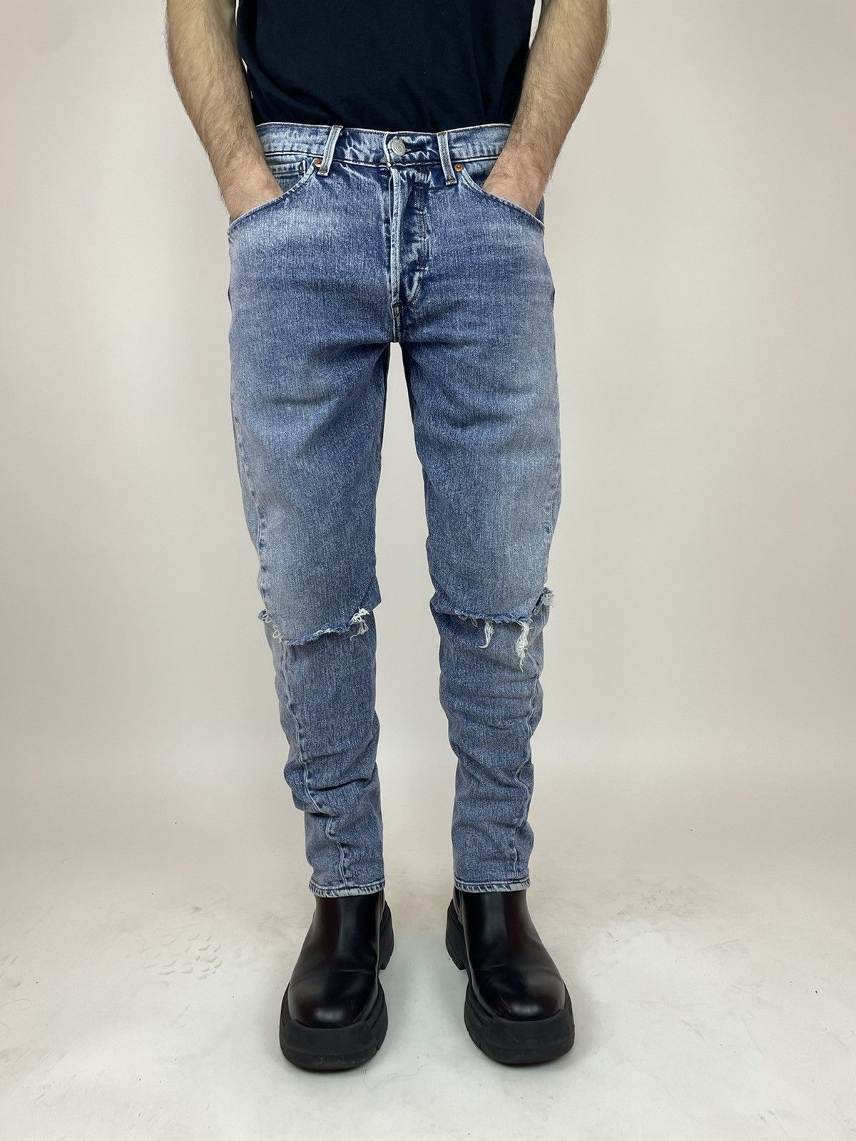 Levi's Levi's Engineered 502 Premium Denim skinny Jeans levis Size US 31 - 3 Thumbnail
