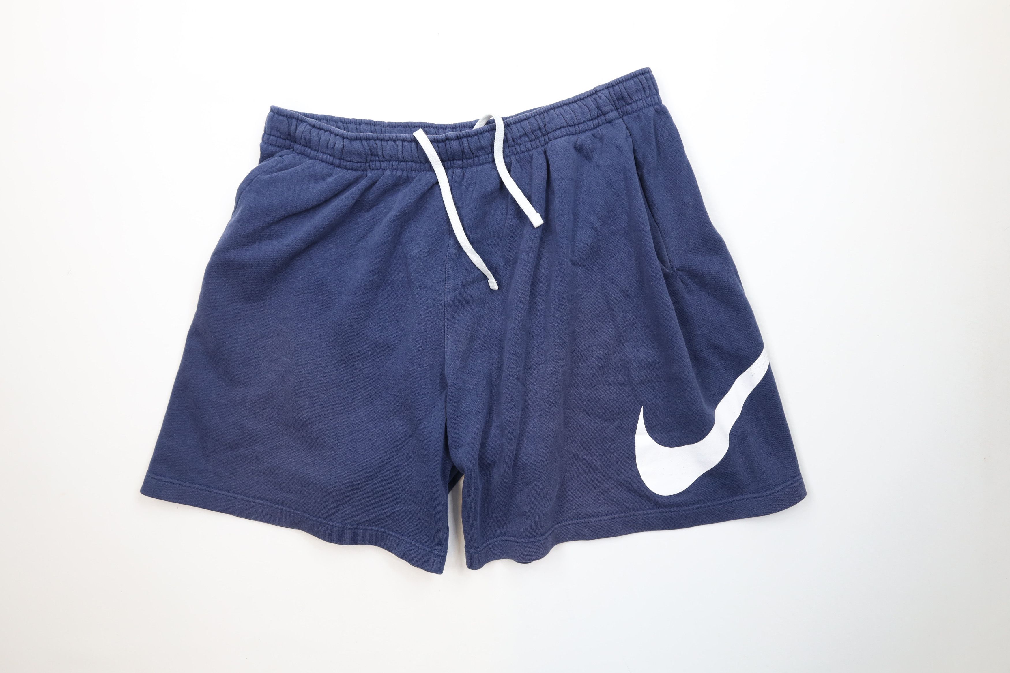 Nike Vintage Y2K Nike Swoosh Above Knee Sweatpants Shorts Blue Size US 38 / EU 54 - 1 Thumbnail