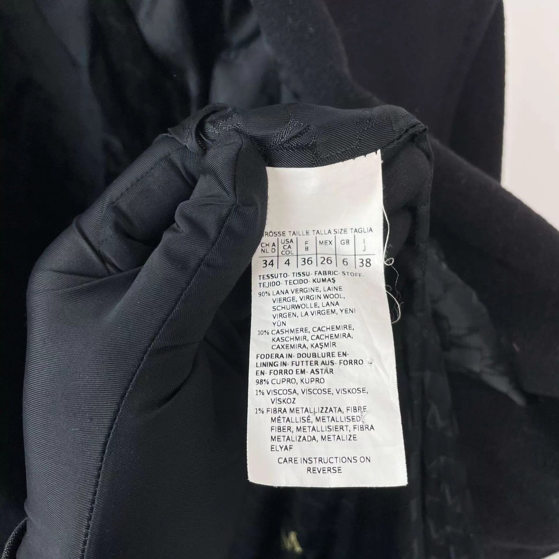 Max Mara MaxMara Wool Coat Black 160/84 Size S / US 4 / IT 40 - 5 Thumbnail