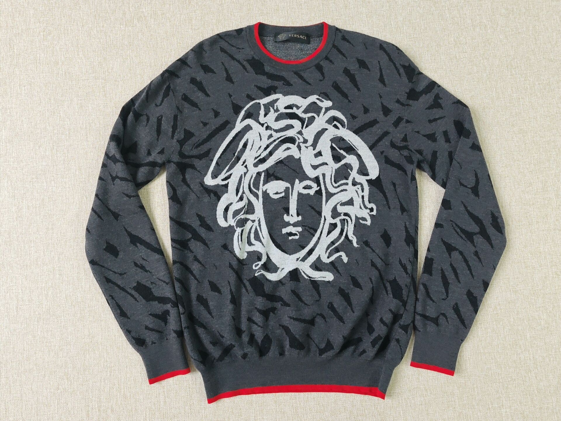 Versace Versace Men's Wool Knit Sweater Size US L / EU 52-54 / 3 - 1 Thumbnail