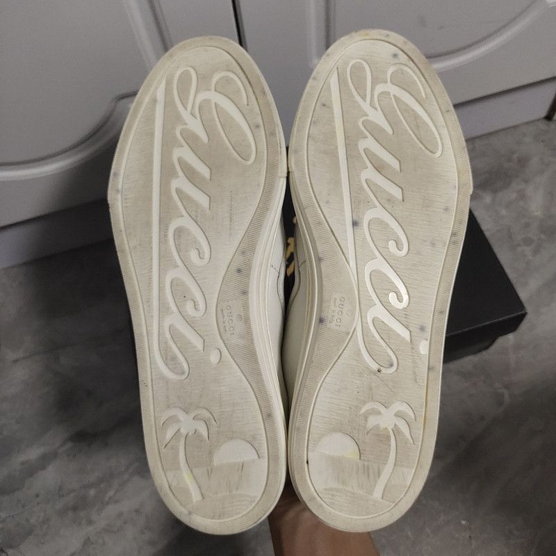 Gucci Gucci Leather Low-Top Fashion Sneakers in Red and White Size US 7.5 / EU 40-41 - 5 Thumbnail