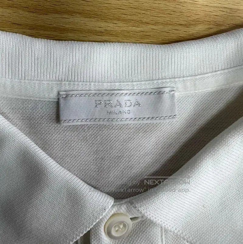 Prada Prada White Cotton Men’s Polo Shirt. Size US M / EU 48-50 / 2 - 2 Thumbnail