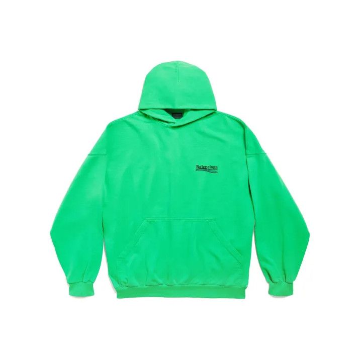 Balenciaga Balenciaga Green Logo Hoodie for All Genders Size US M / EU 48-50 / 2 - 1 Thumbnail