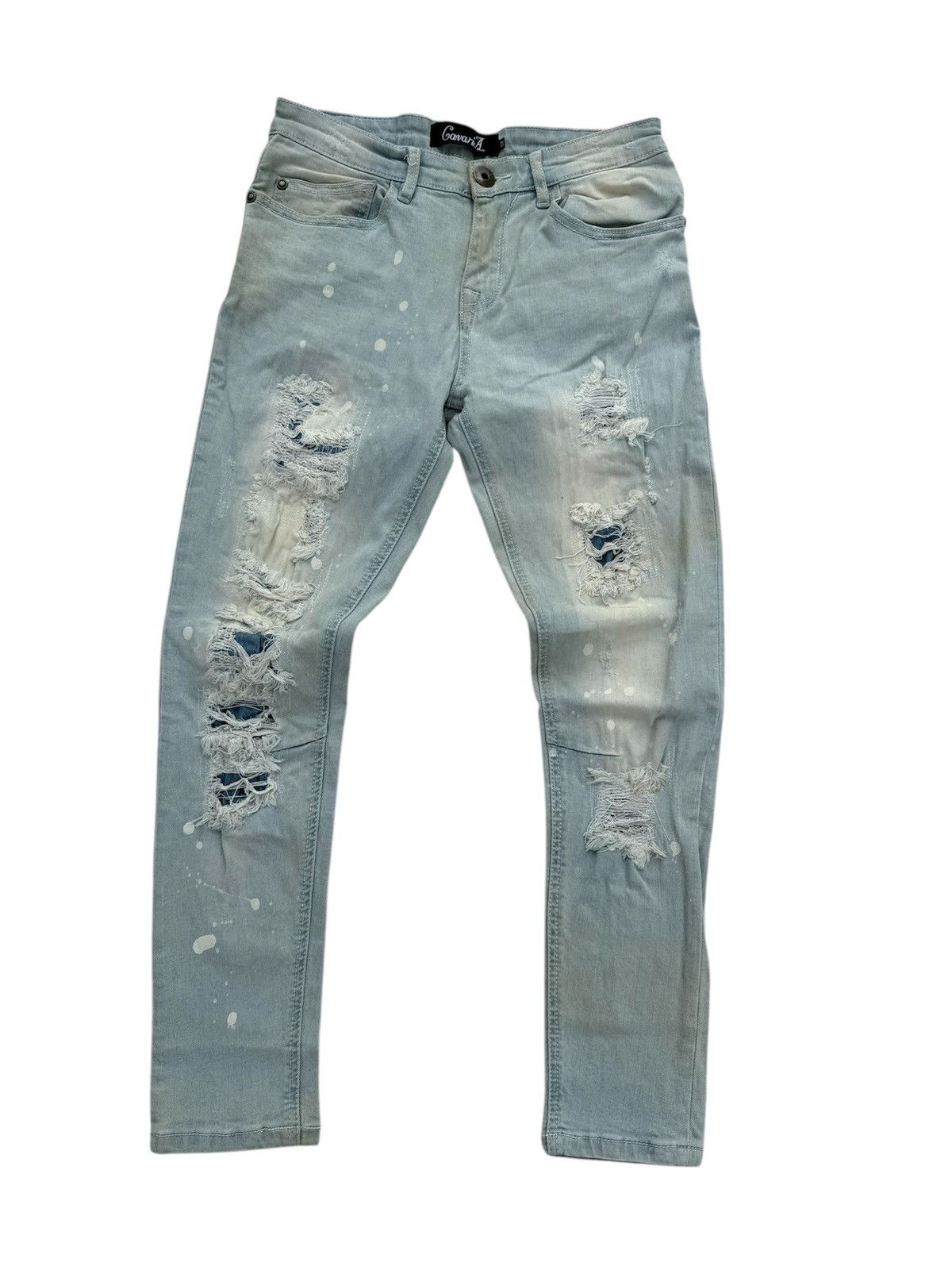 If Six Was Nine CAVARIA SKINNY DISTRESSED STYLE JEANS Size 28" / US 6 / IT 42 - 1 Thumbnail