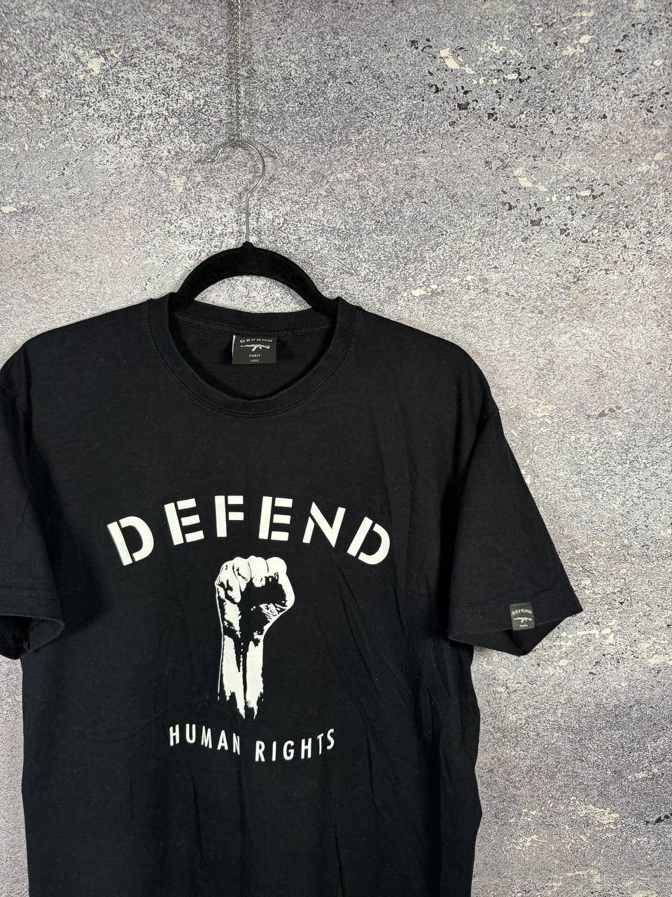 DEFEND PARIS Defend Paris Human Rights Black T-Shirt Large Size US L / EU 52-54 / 3 - 2 Thumbnail