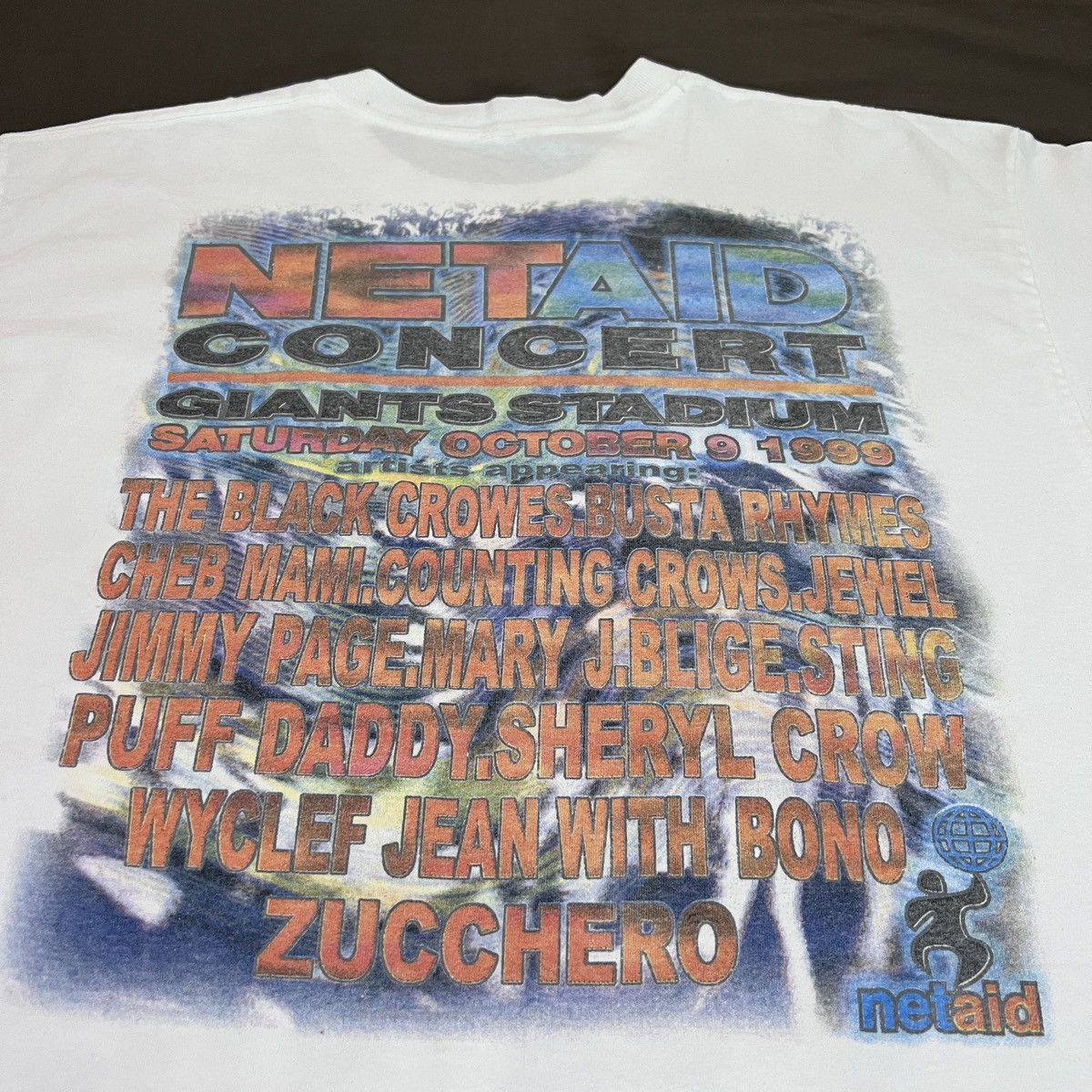 Rap Tees Vintage 90s NetAid Busta Rhymes Puff Daddy Mary J Blige XL Size US XL / EU 56 / 4 - 10 Thumbnail