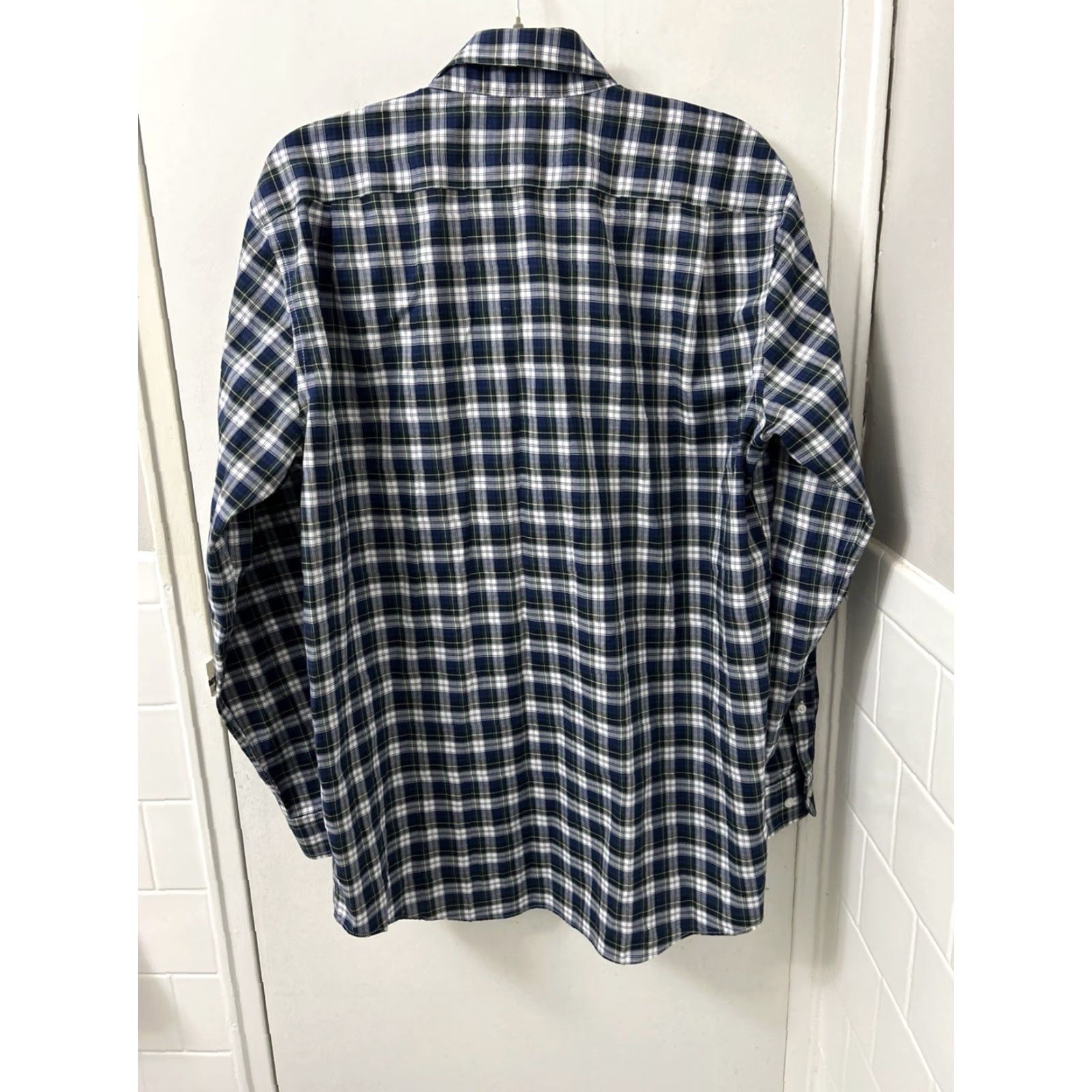 Vintage L.L. Bean Kennebunk Sport Shirt Mens M Blue Oxford Button-Down Casual Workwear Plaid Cotton 100% Size US M / EU 48-50 / 2 - 7 Thumbnail
