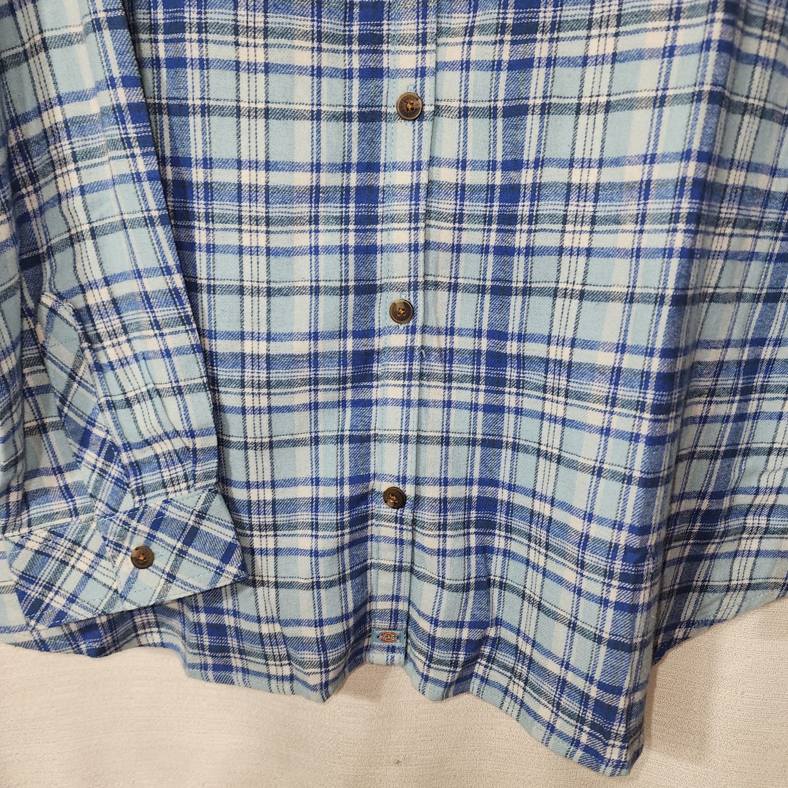 Dickies Dickies Women's Plaid Long Sleeve Flannel Size XL / US 12-14 / IT 48-50 - 8 Thumbnail