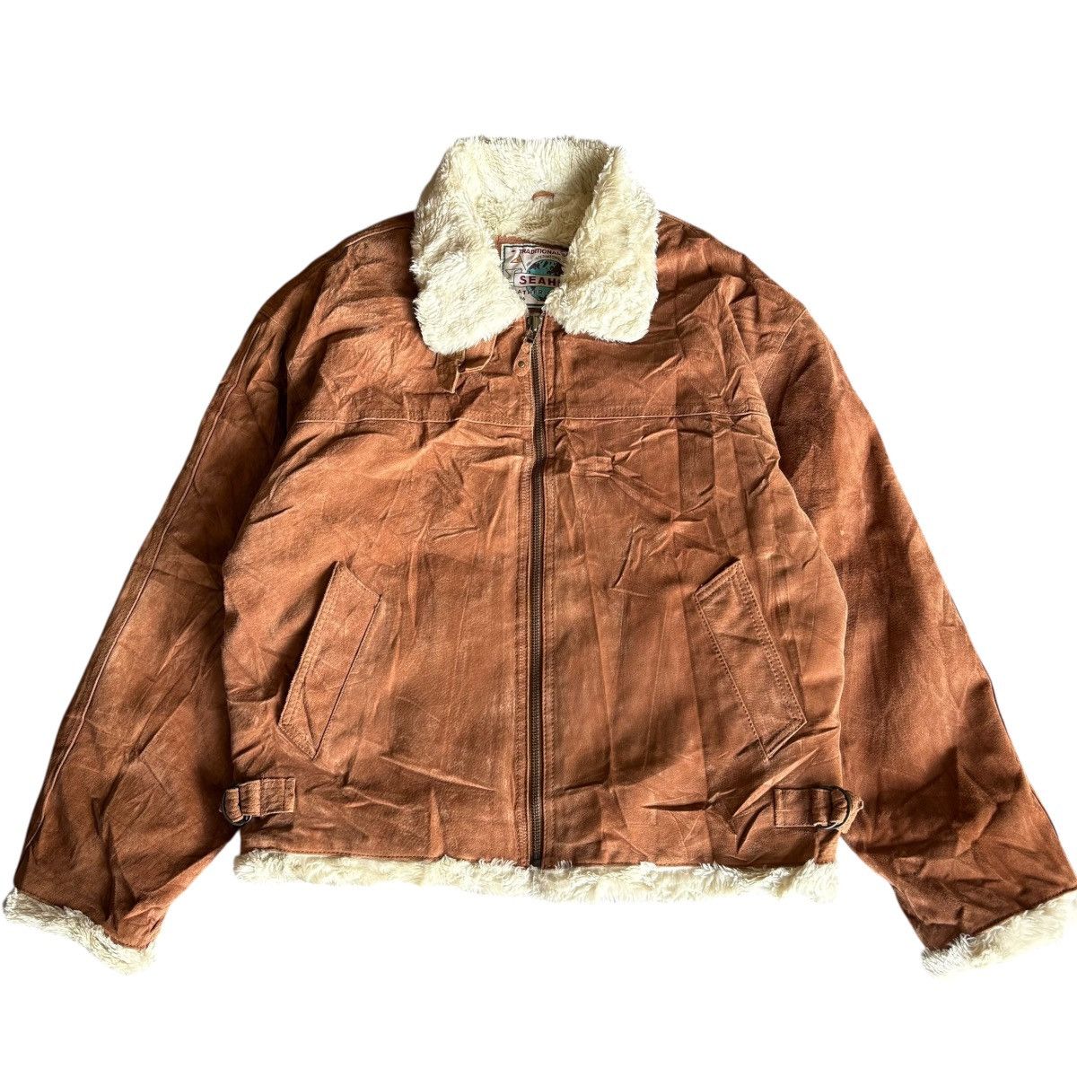Genuine Leather Vintage Seahop Detroit Suede Leather Work Jacket Size L Size US L / EU 52-54 / 3 - 1 Thumbnail