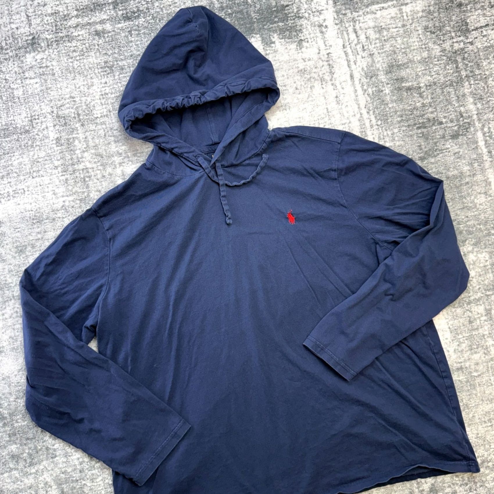 Polo Ralph Lauren Polo Ralph Lauren Hoodie Shirt Mens XL Navy Blue Lightweight Cotton Pony Size US XL / EU 56 / 4 - 2 Thumbnail