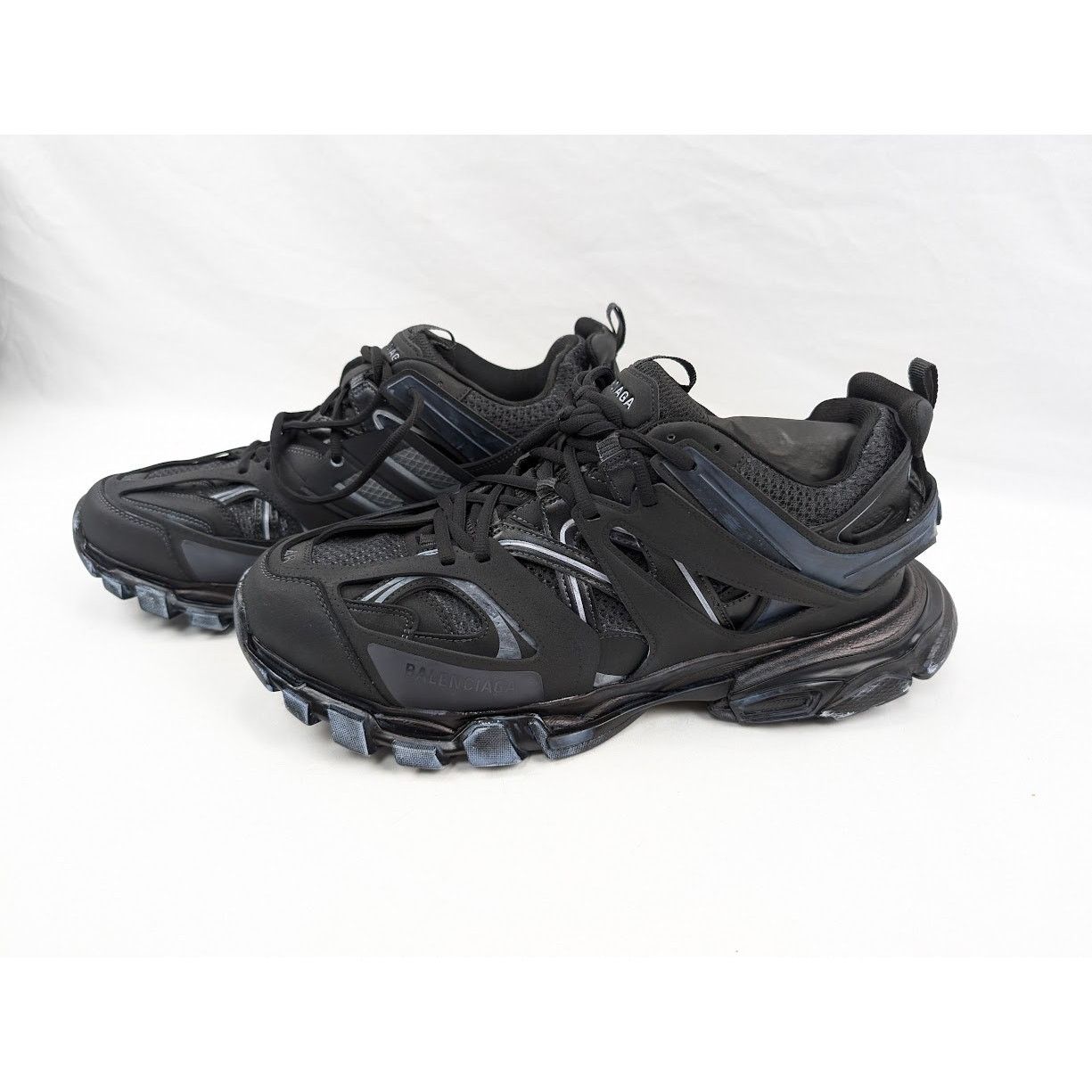 Balenciaga o1rshd1 Track Low-Top Sneakers in Faded Black Size US 13 / EU 46 - 1 Thumbnail