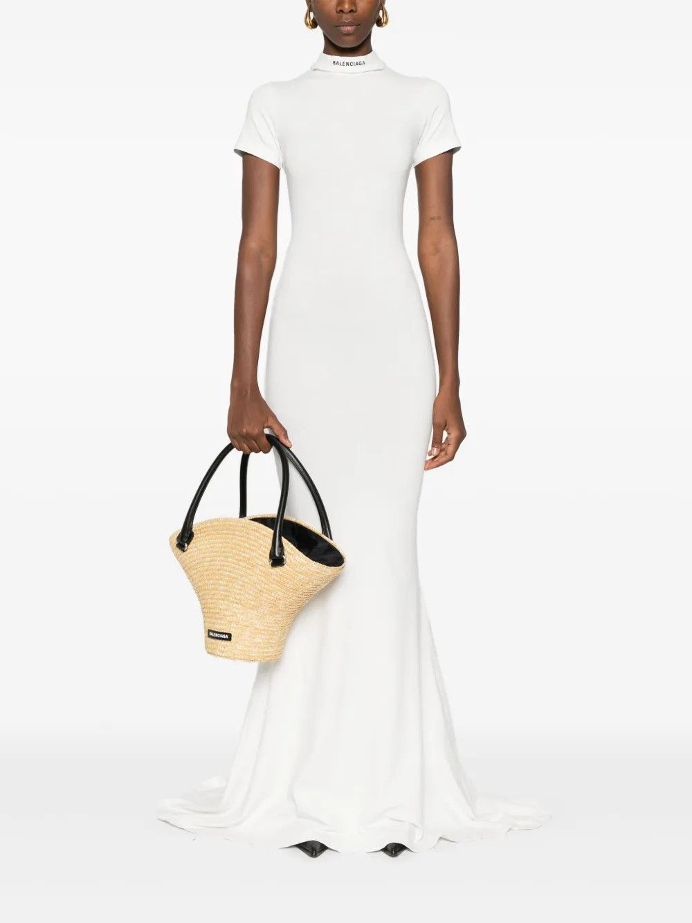 Balenciaga o1y0625 Maxi Dress in White Size S / US 4 / IT 40 - 5 Thumbnail