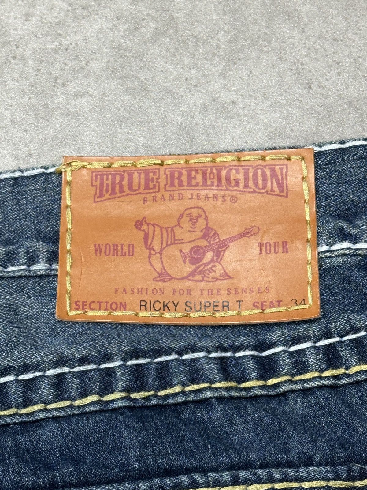 True Religion True Religion Jeans Ricky Super T Faded Denim Big Stitch Y2K Size US 38 / EU 54 - 8 Thumbnail