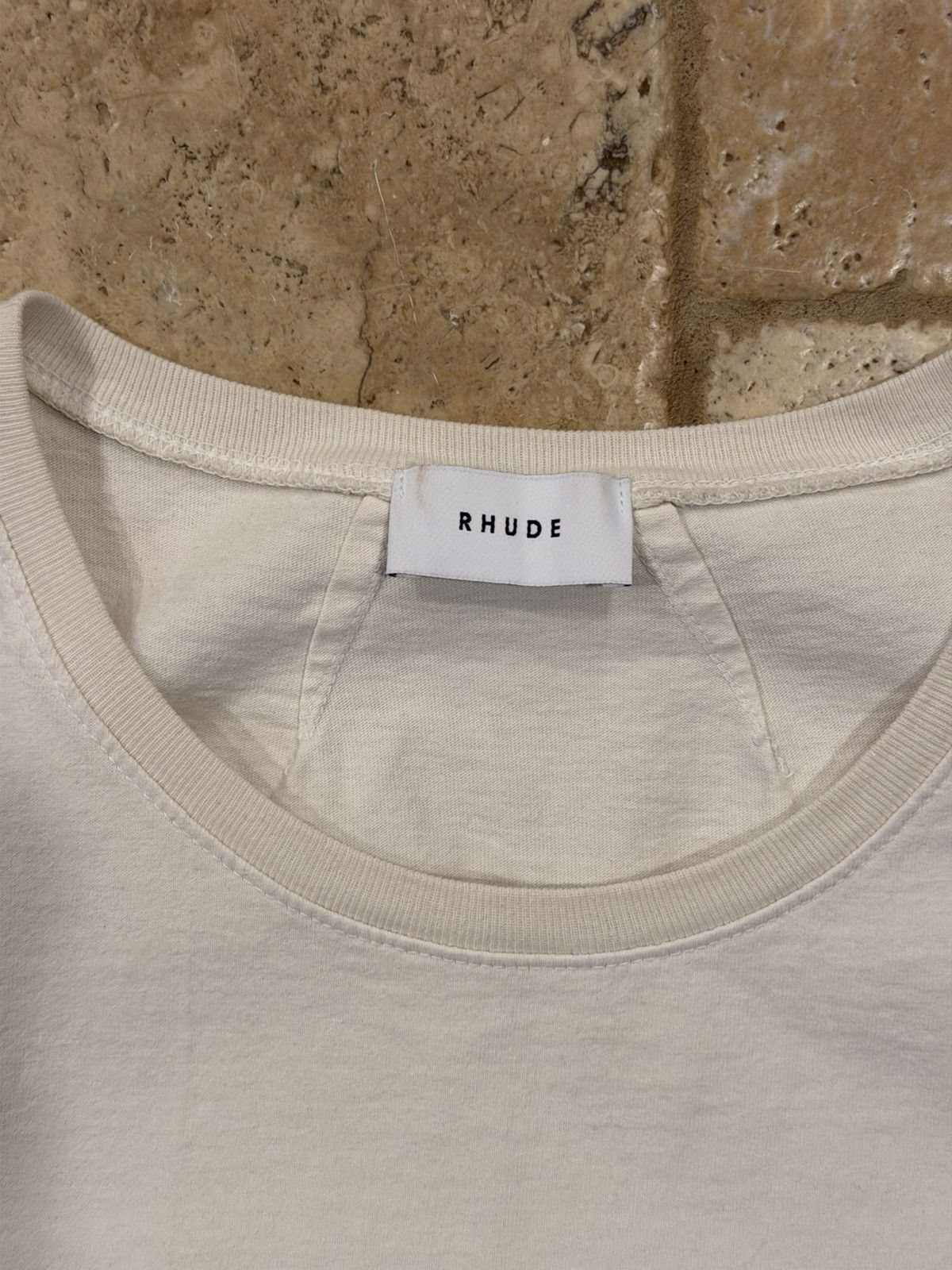Rhude Rhude Rhanger Rossa Re Eagle Logo Vintage White T-Shirt Size US XL / EU 56 / 4 - 7 Thumbnail