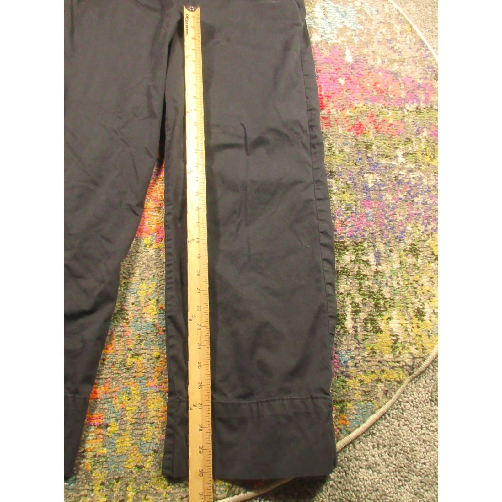 Everlane Everlane Pants Women’s 8 Black Utility Straight Leg Cotton Spandex Stretch Waist Ankle Denim Zipper Modern Casual Women Size 30" / US 8 / IT 44 - 7 Thumbnail