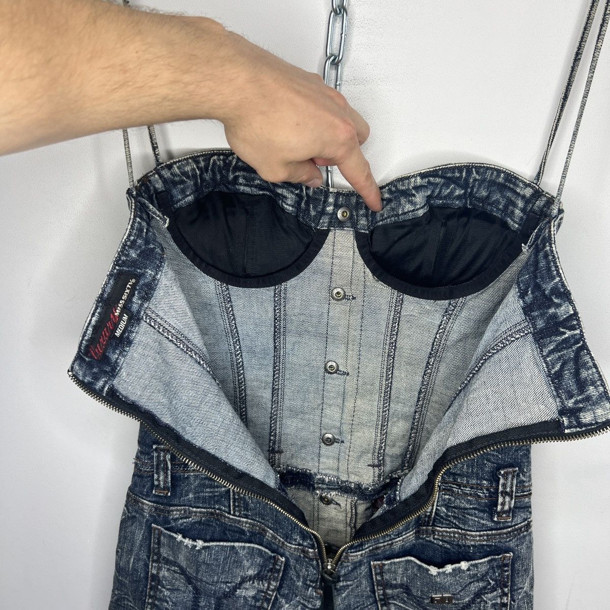 Miss Sixty Vintage Miss Sixty Denim Jumpsuit Playsuit Y2k 00s Size 30" / US 8 / IT 44 - 9 Thumbnail