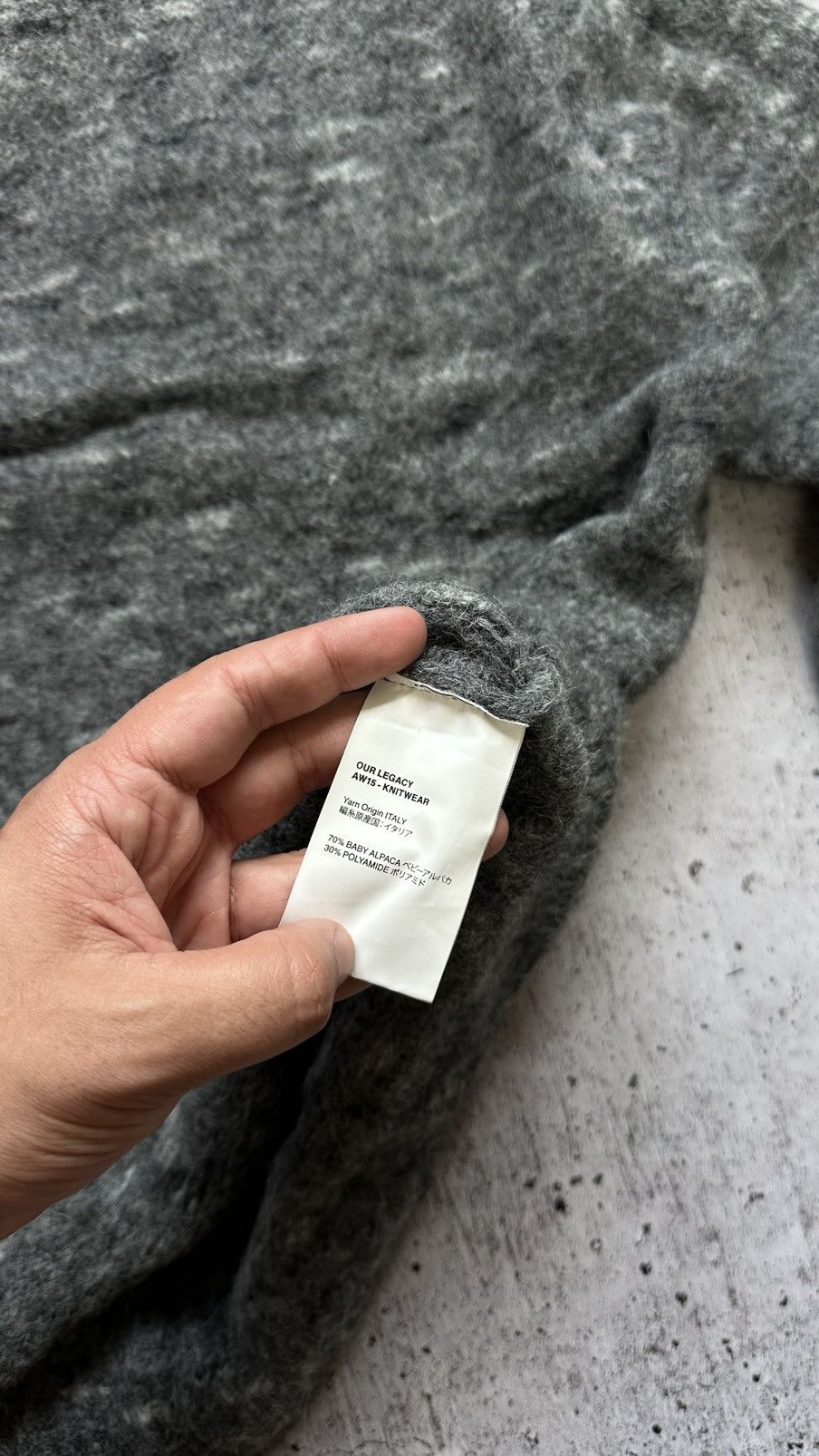 Our Legacy Our Legacy AW15 Alpaca Wool Grey Sweater Size US M / EU 48-50 / 2 - 11 Thumbnail