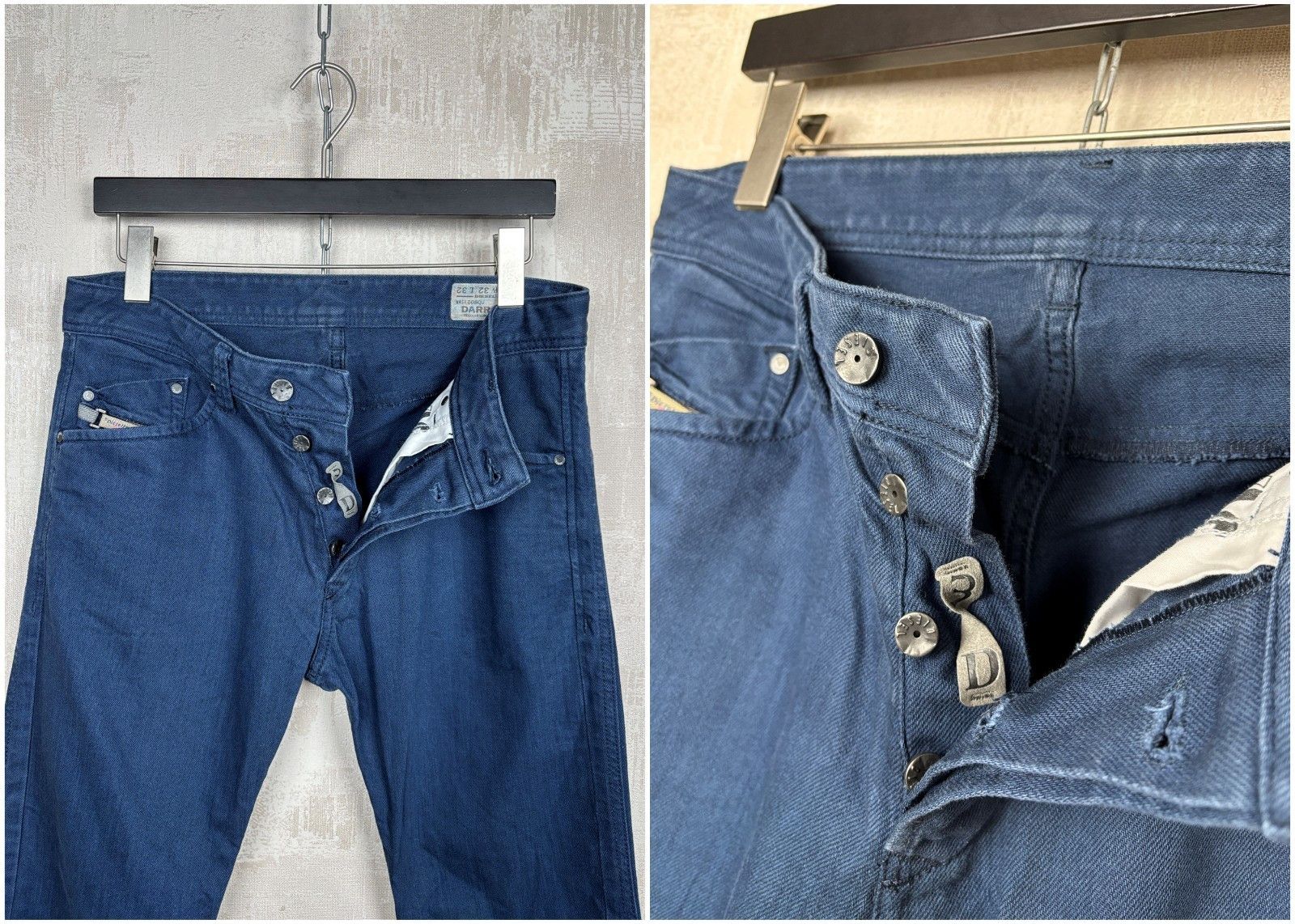 Diesel Diesel Darron Regular Slim Tapered Jeans Wash 008QU Size US 32 / EU 48 - 4 Thumbnail