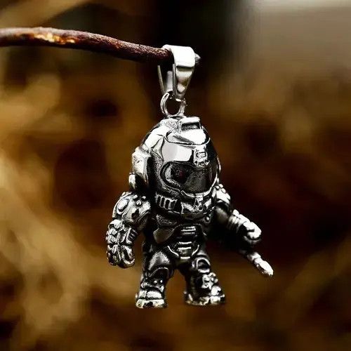 Jewelry × Vintage Vintage Stainless Steel Astronaut pendent Size ONE SIZE - 2 Thumbnail