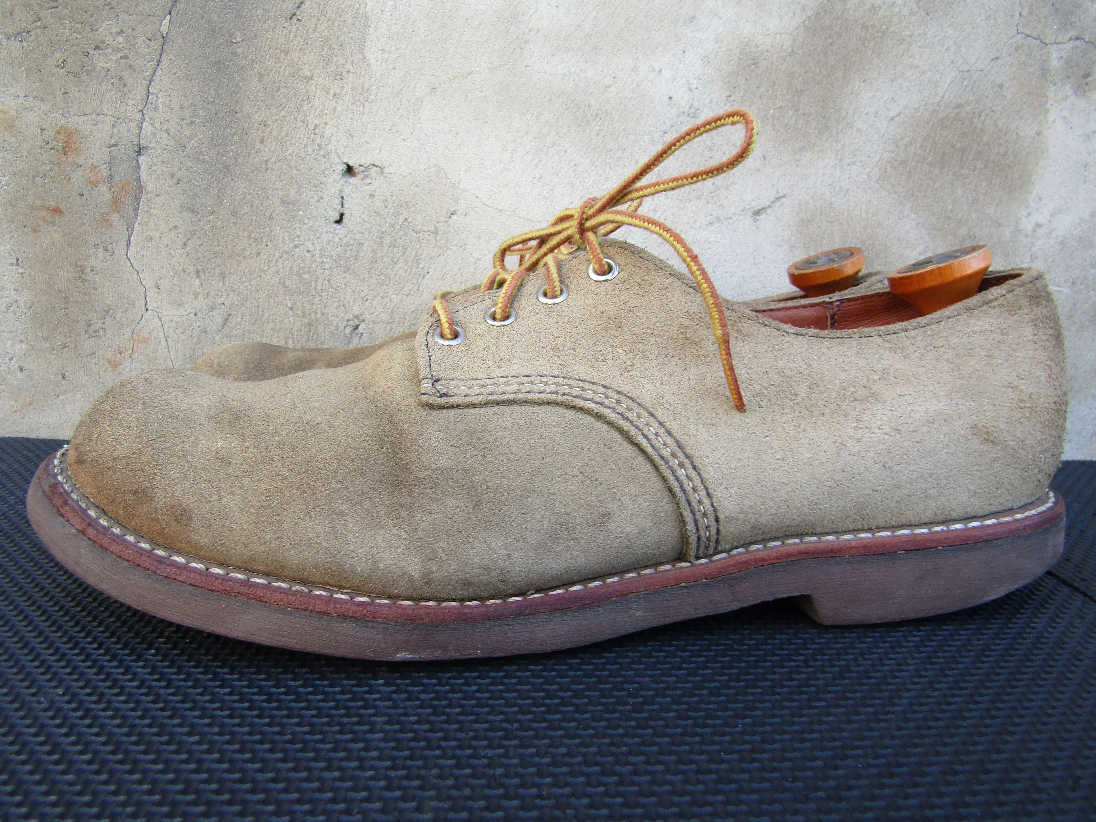 Red Wing Red Wing 8056 Oxford Shoes Sage Roughout Suede Plain Toe Size US 12 / EU 45 - 3 Thumbnail
