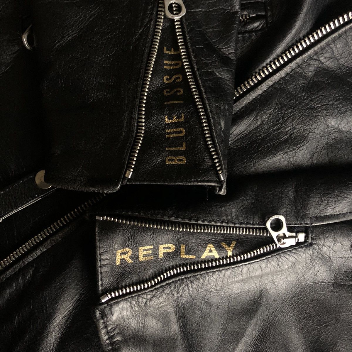 Replay Replay Blue Issue Leather Jacket Size US M / EU 48-50 / 2 - 4 Thumbnail
