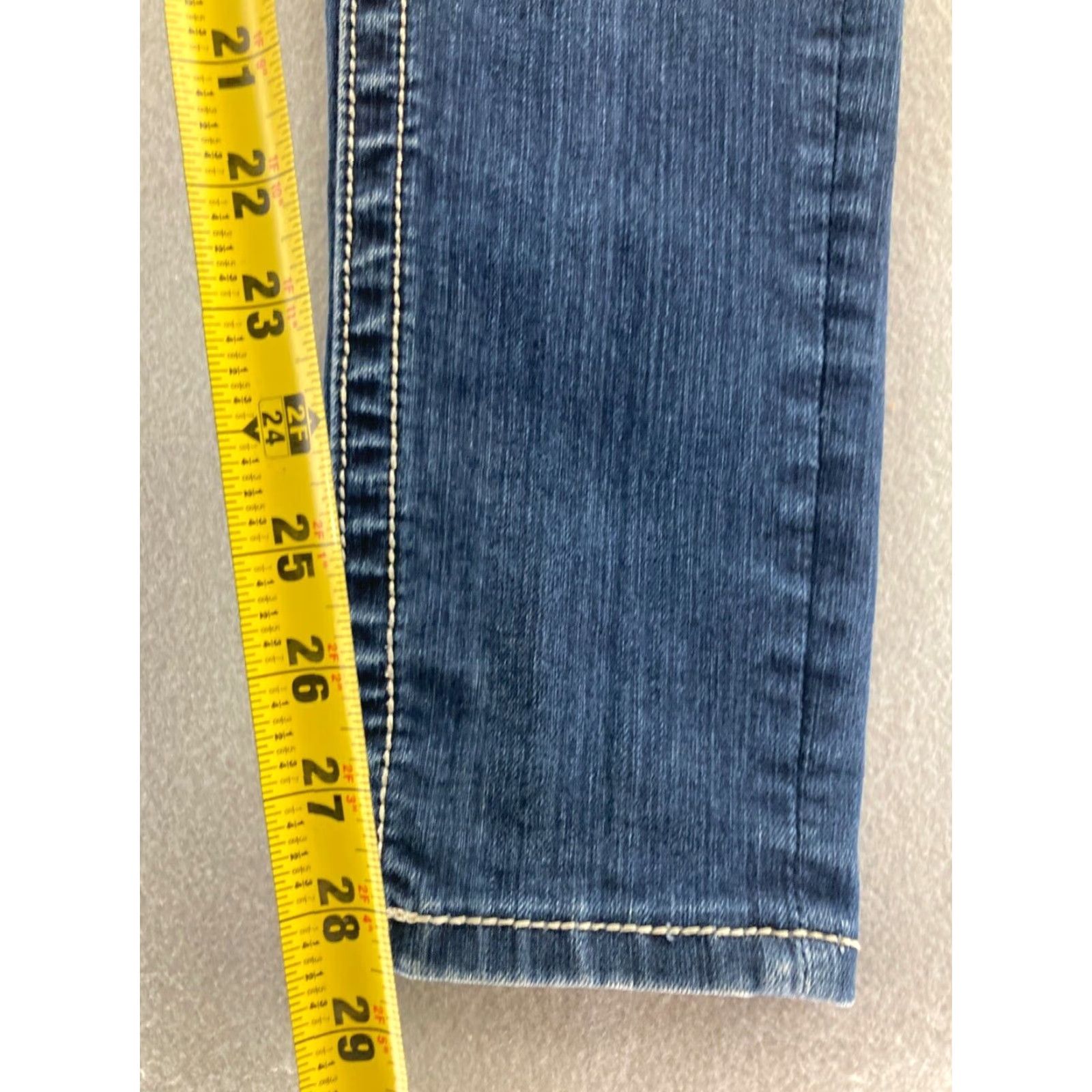Miss Me Miss Me Jeans Signature Rise Skinny Embellished Cross 25 Women 26 Blue Denim 5-Pocket Design Slim Regular Jeans Size 26" / US 2 / IT 38 - 6 Thumbnail