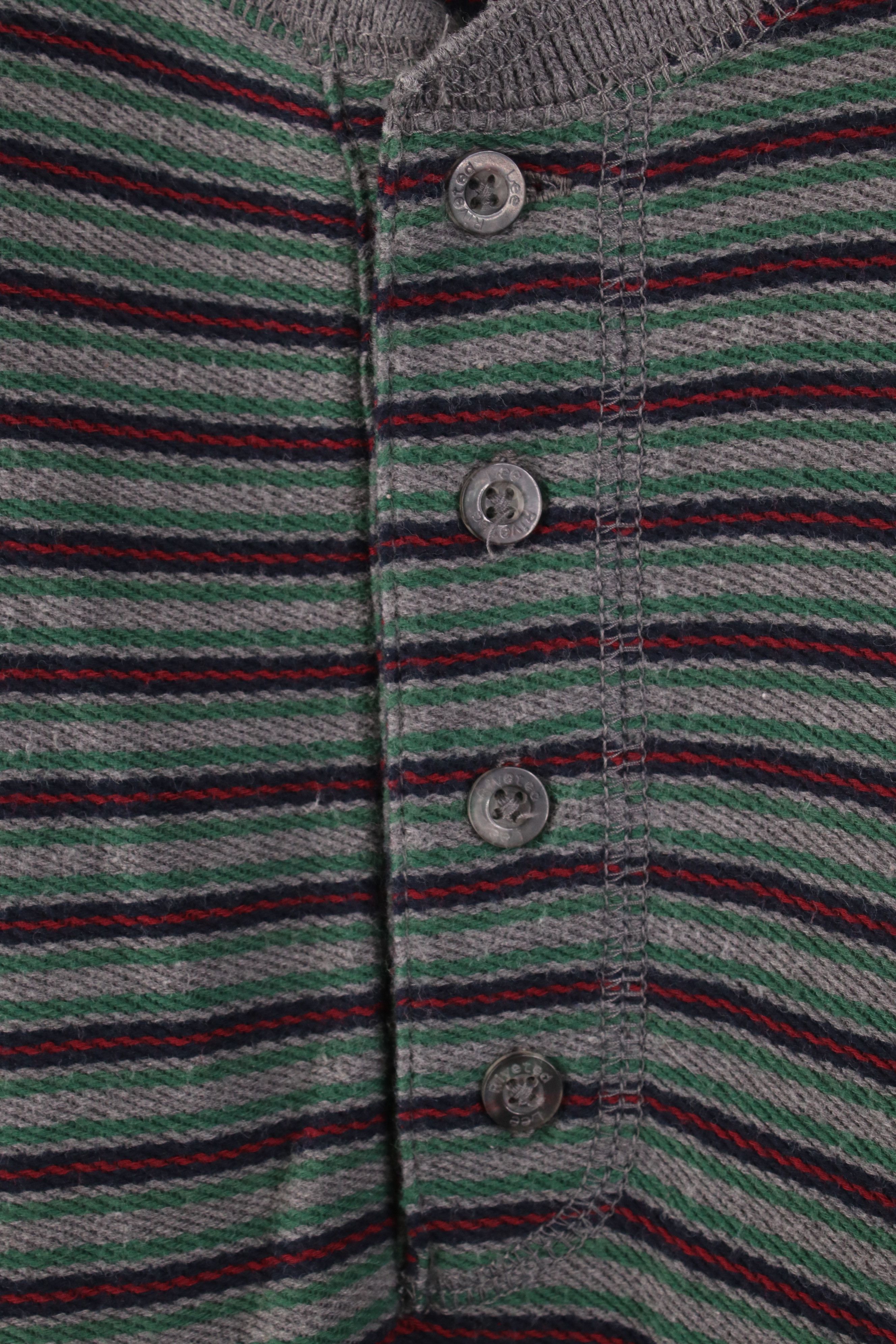 Lee Vintage 90s Lee Thermal Knit Long Sleeve Henley T-Shirt Size US L / EU 52-54 / 3 - 6 Thumbnail