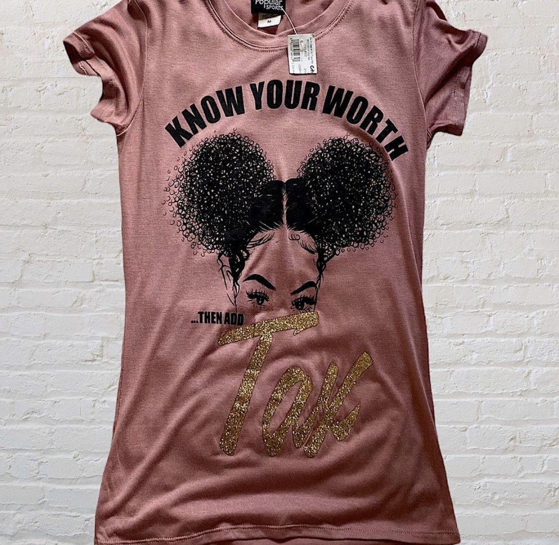 Other HEATHER MAUVE SPARKLY GOLD EMBELLISHED TSHIRT TEE TOP Size M / US 6-8 / IT 42-44 - 6 Thumbnail
