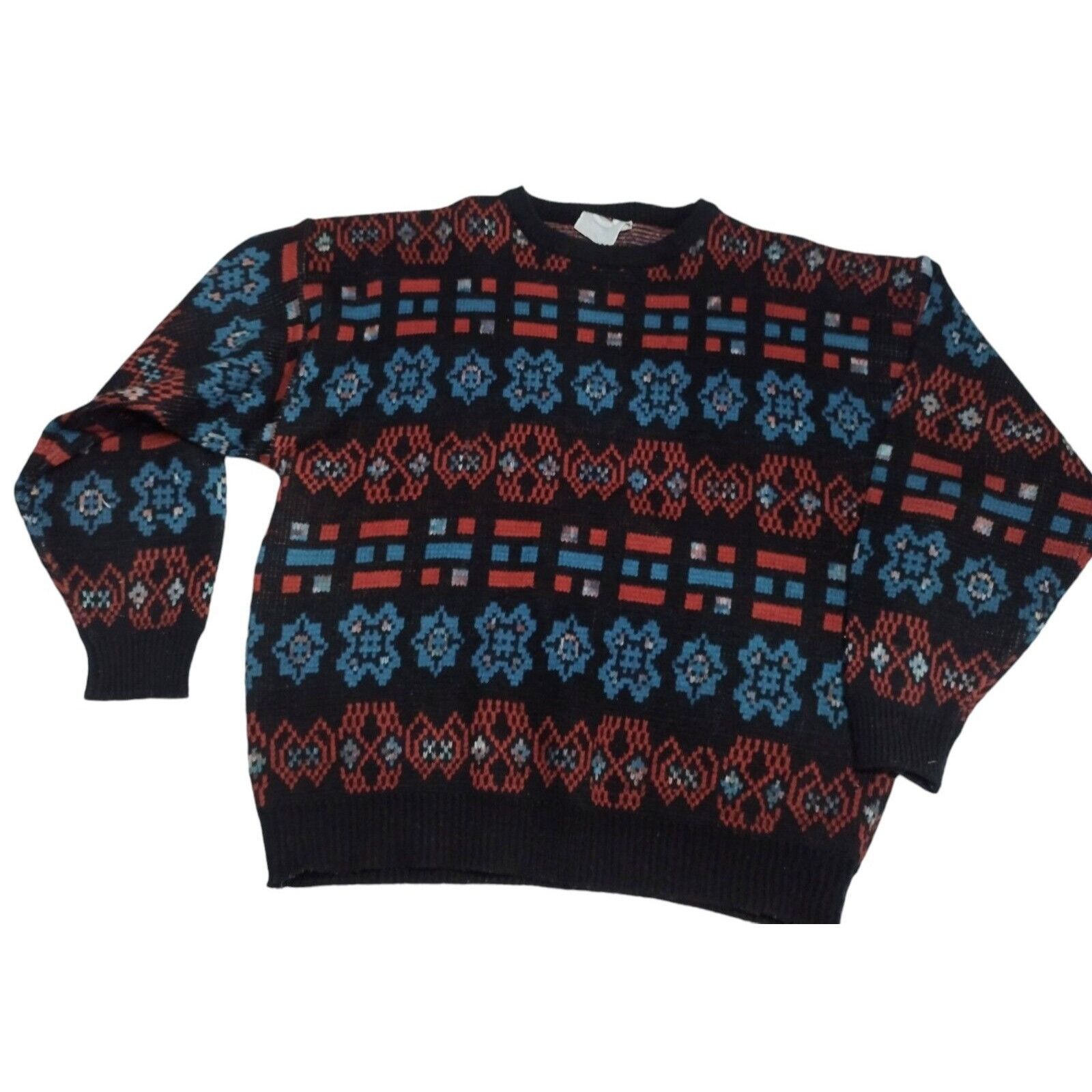 Vintage Vintage 90s Peter Jon Geometric Sweater Size XL Ski Streetwe Size US XL / EU 56 / 4 - 1 Thumbnail