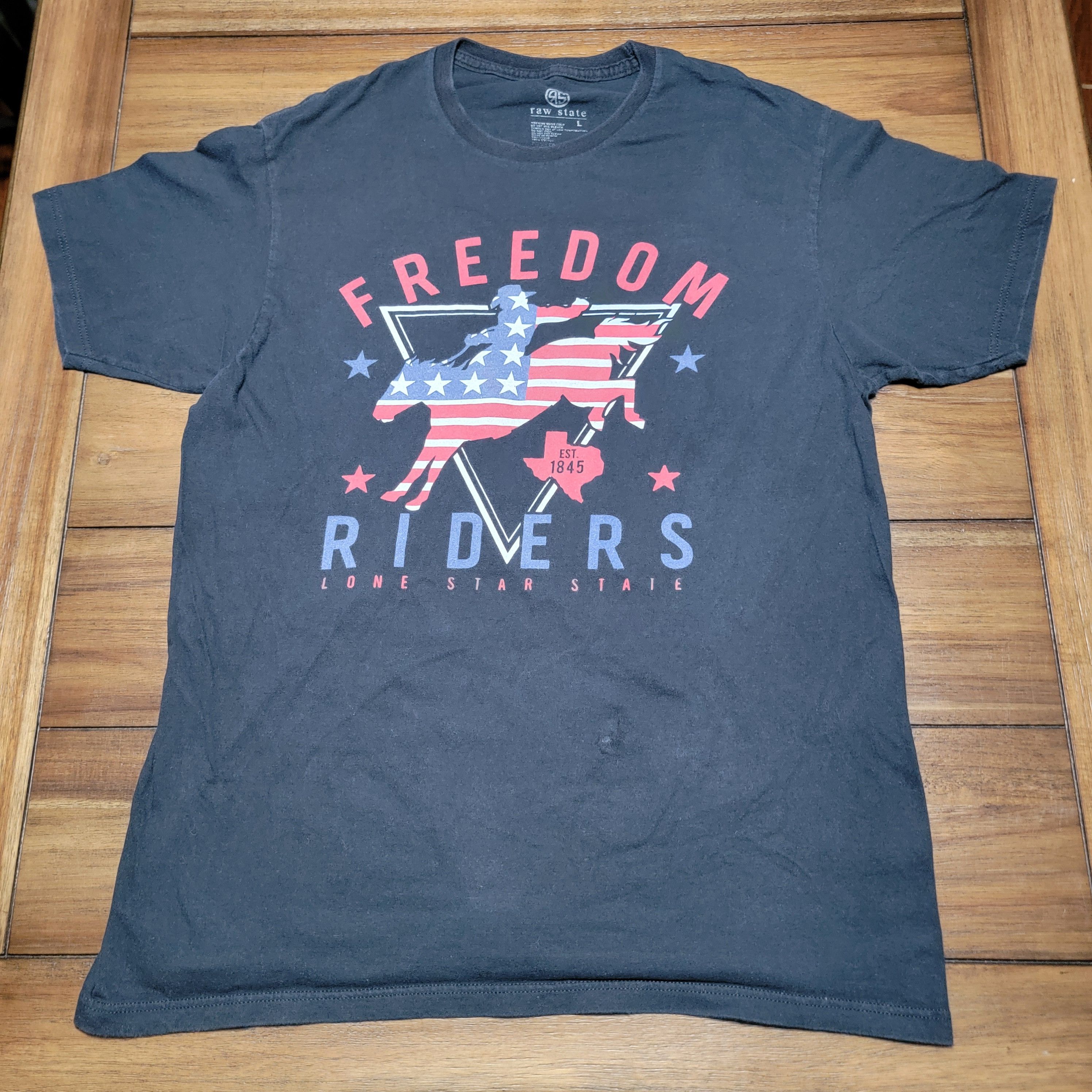 Raw State Raw State SS Tee "Freedom Riders Lone Star State"-Large Size US L / EU 52-54 / 3 - 1 Thumbnail