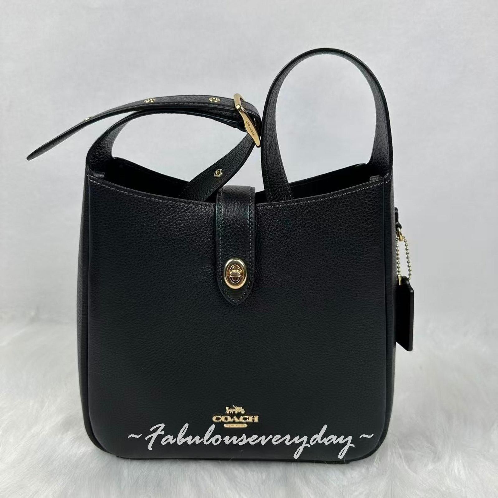Coach Coach Hadley Convertible Crossbody Bag In Leather/Gold/Black Size ONE SIZE - 1 Thumbnail